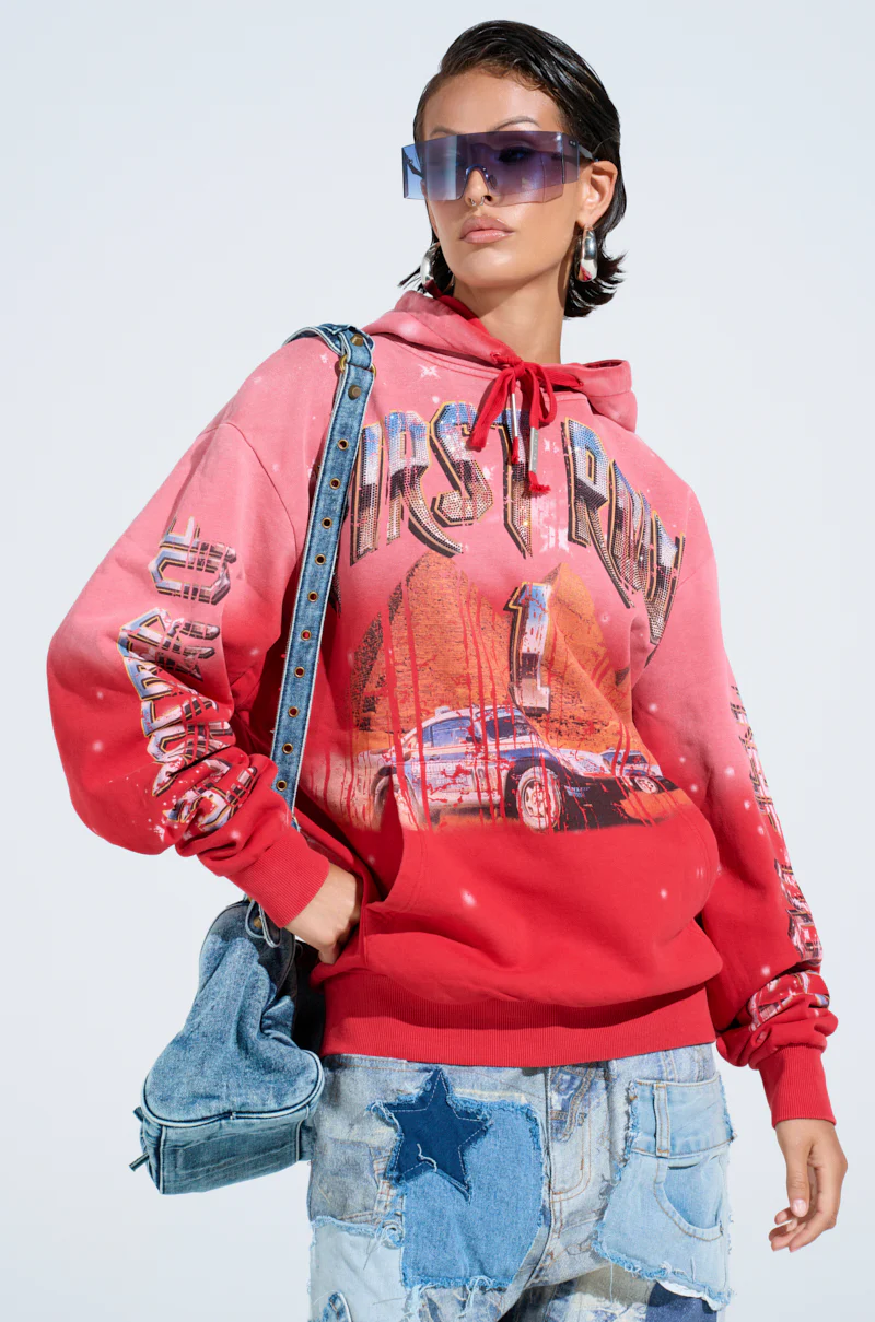 IN THE FAST LANE HOODED SWEATSHIRT - Image 2