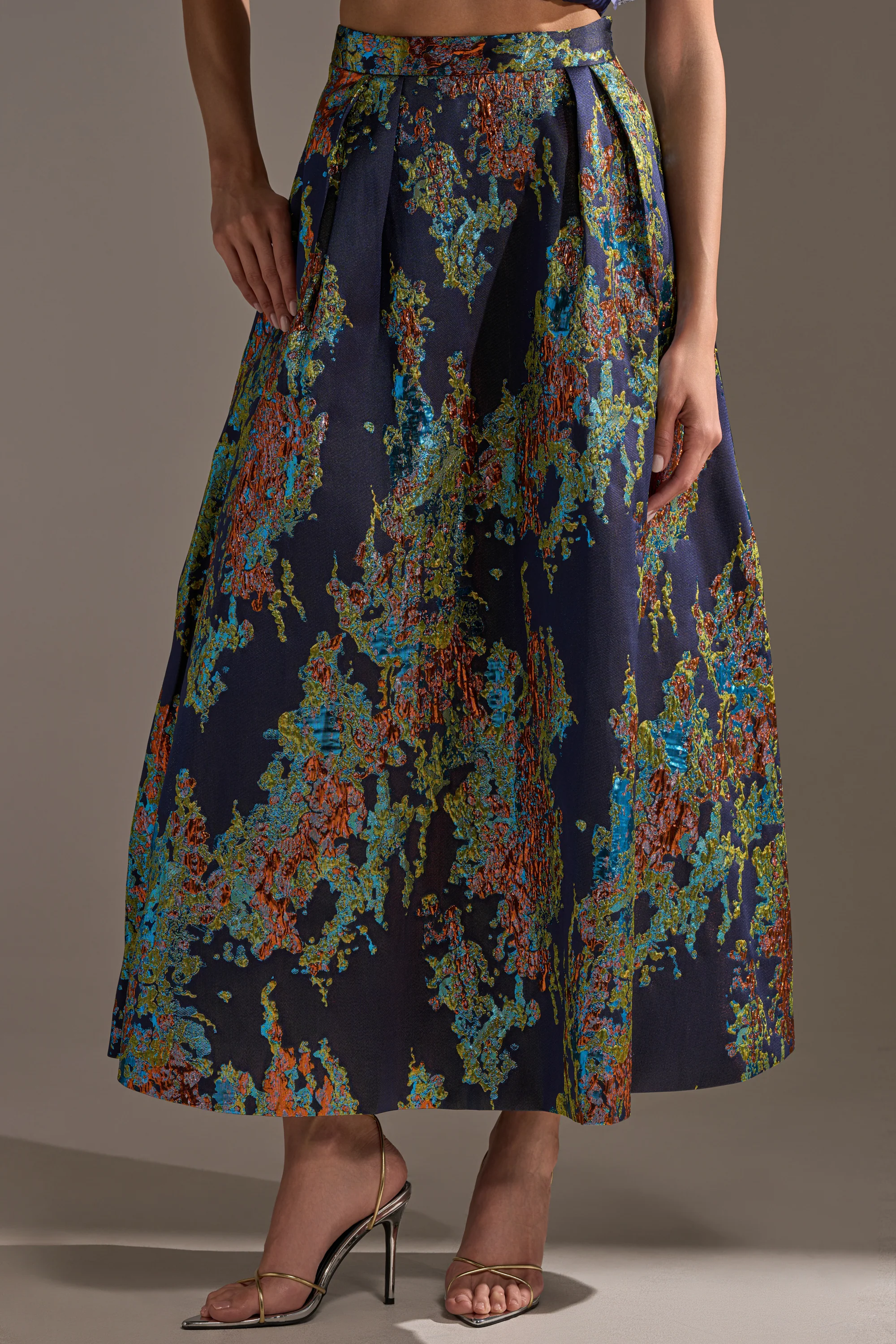 IN THE WILD BROCADE MAXI SKIRT - Image 3