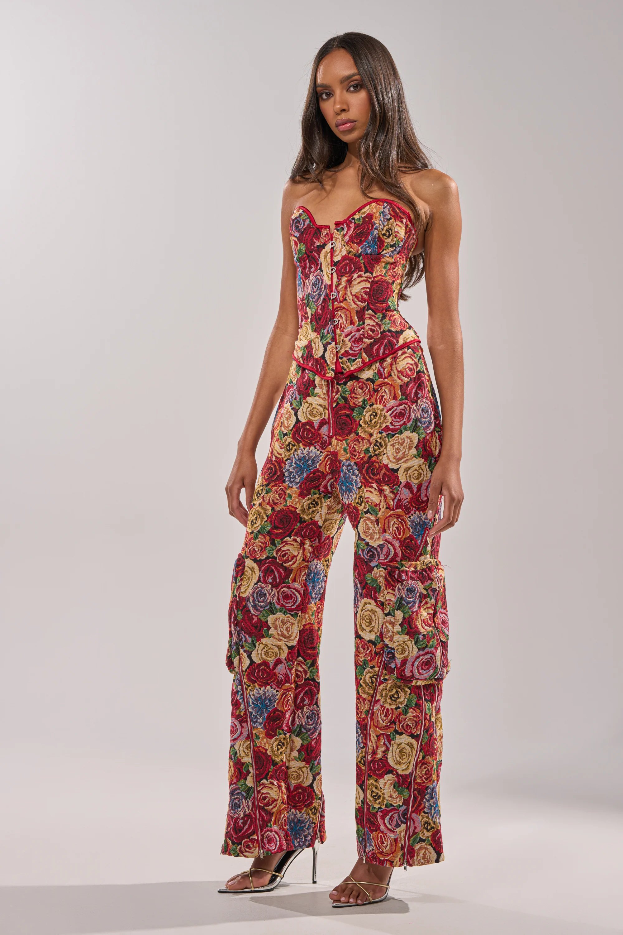 INTO THE THICK OF IT FLORAL CARGO PANT - Image 9
