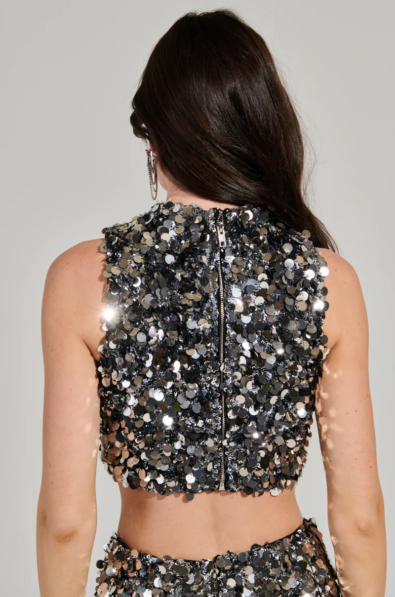 INVITE ONLY SEQUIN CROP TOP - Image 5