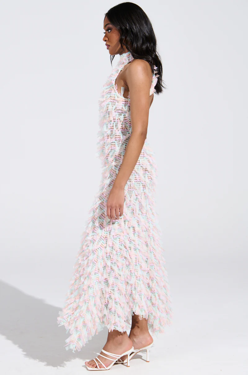 IT FACTOR MESH MAXI DRESS IN PINK - Image 3