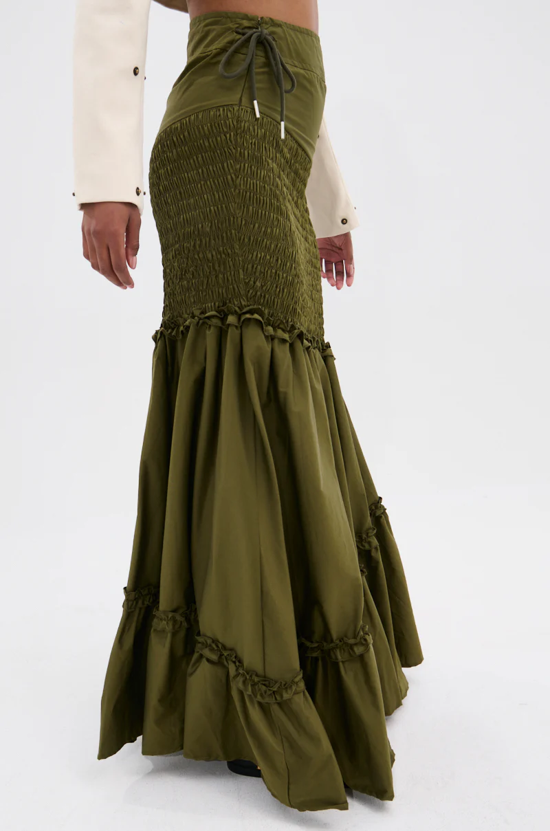 IT ONLY GETS BETTER RUCHED MAXI SKIRT - Image 6