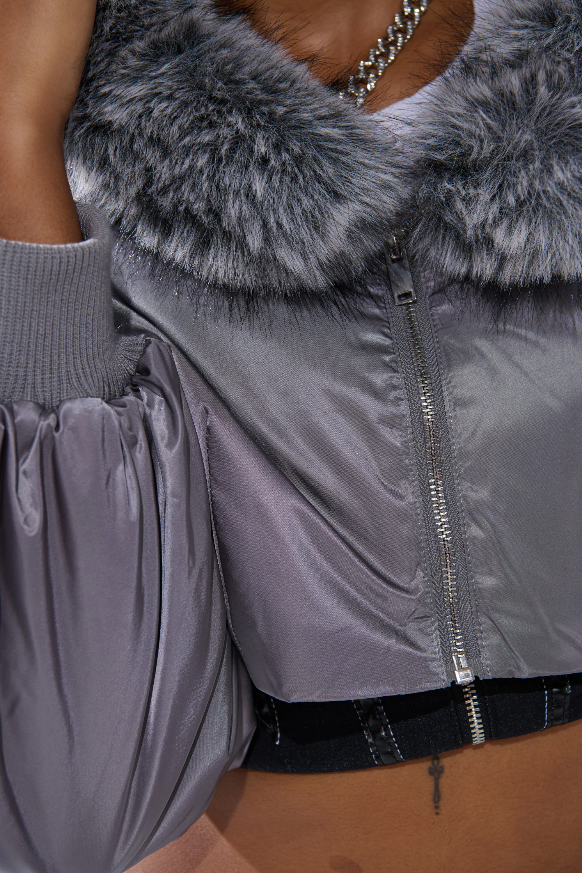ITTY BITTY CROPPED BOMBER - Image 10