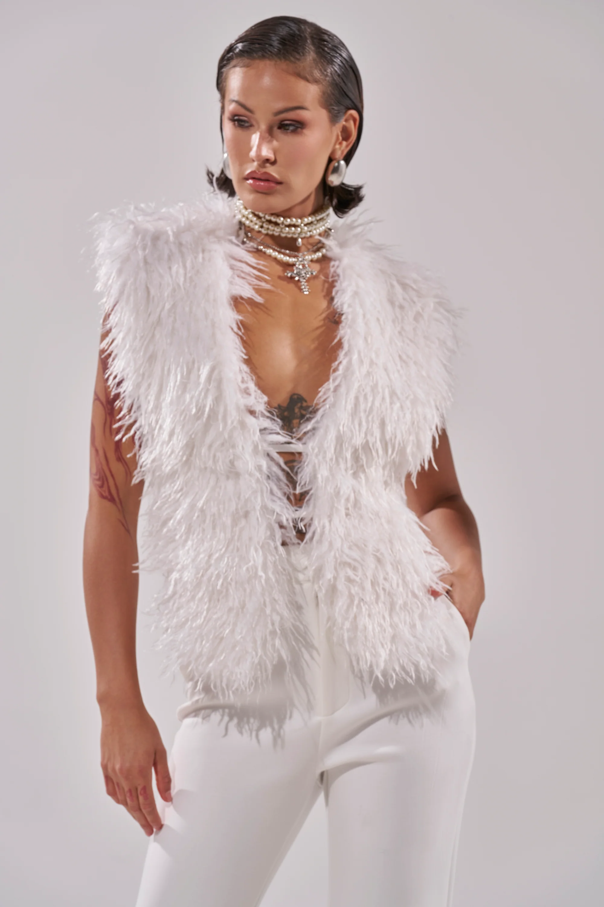 JAMEELA FAUX FUR TOP - Image 3