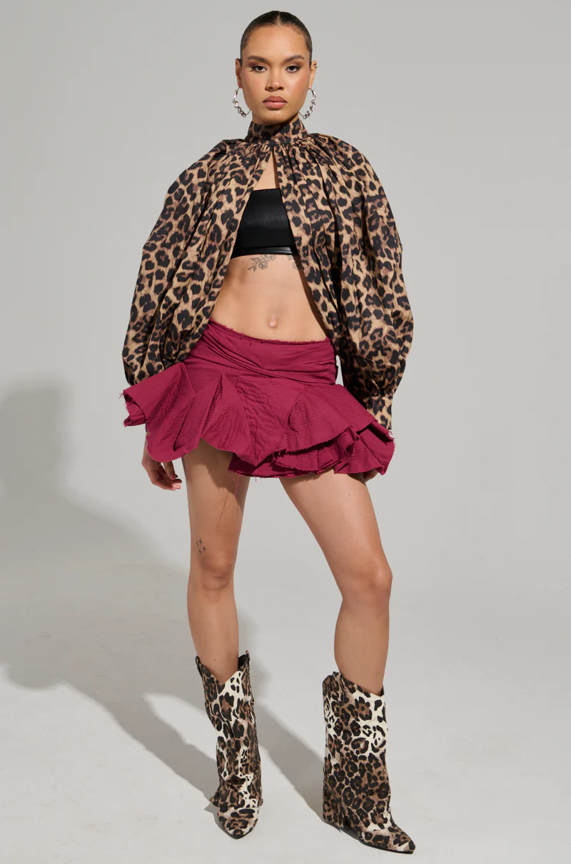 JANEY MICRO MINI RUFFLE SKIRT - Image 5