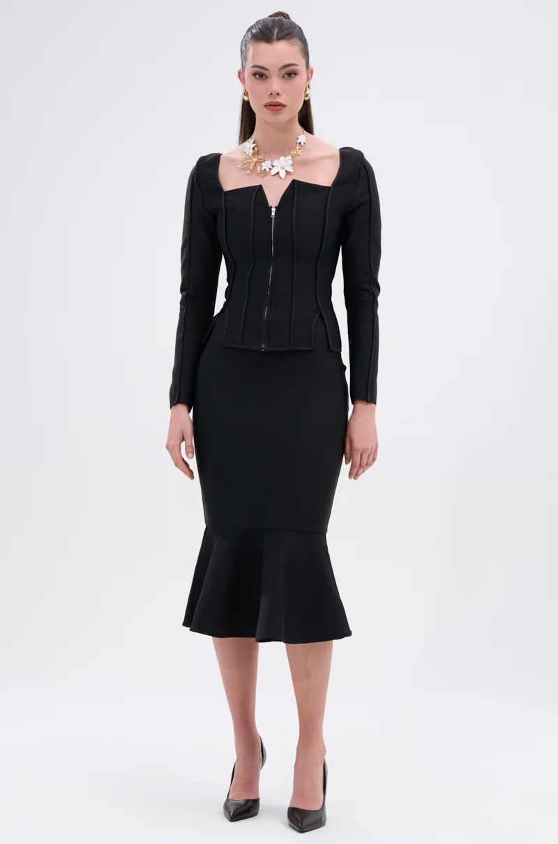 JESSIE BANDAGE MIDI SKIRT - Image 6