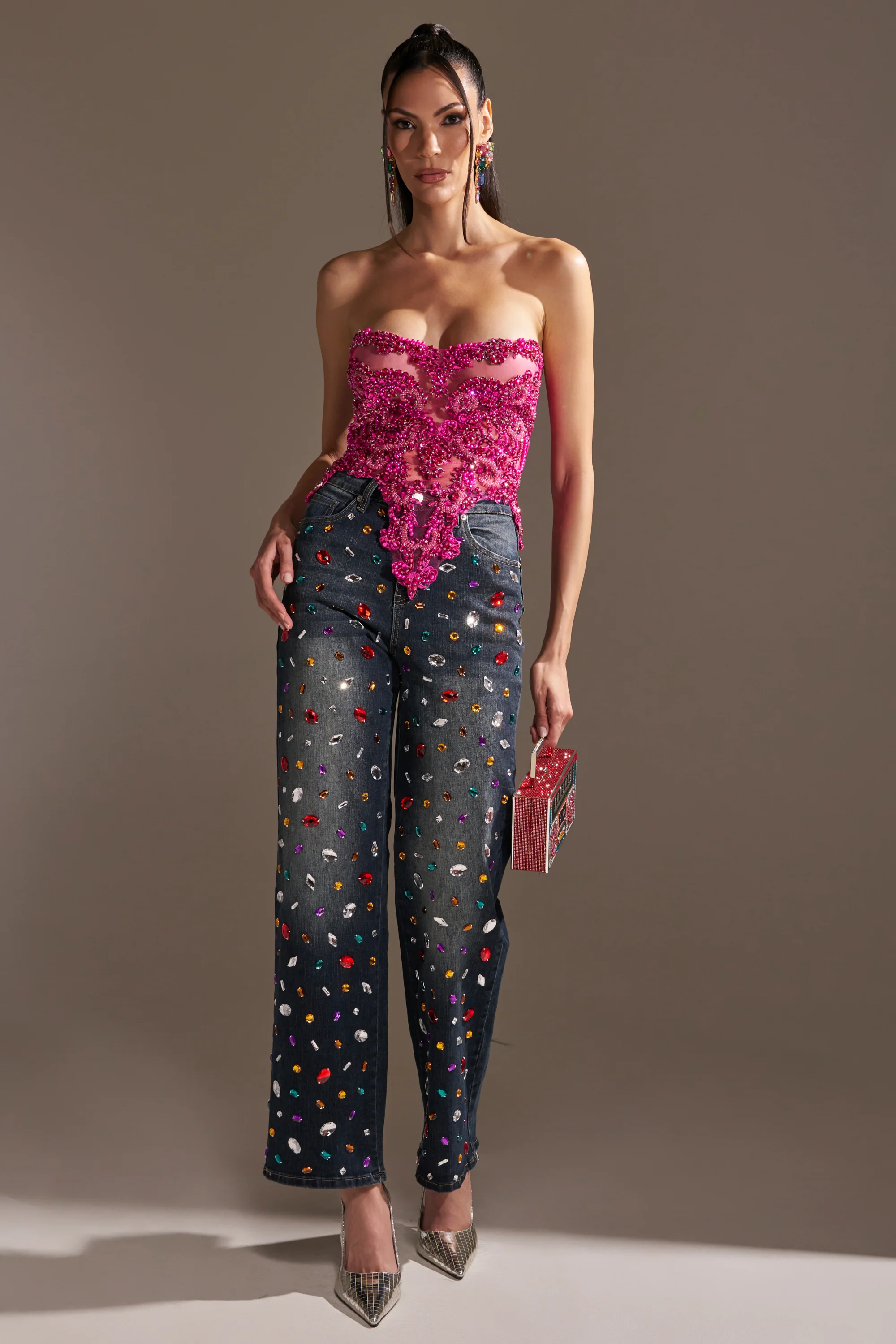JEWELERS ROW RHINESTONE DENIM JEANS - Image 6