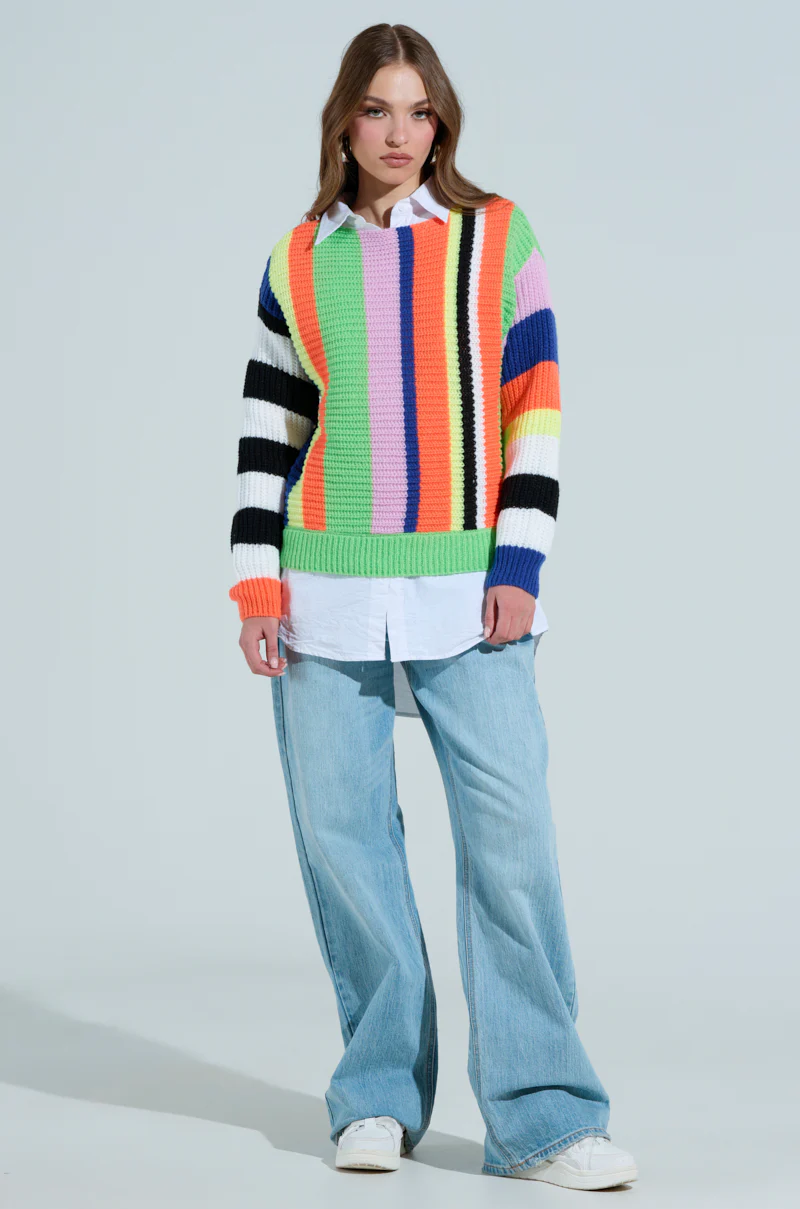 JINX MULTICOLOR STRIPED SWEATER - Image 5