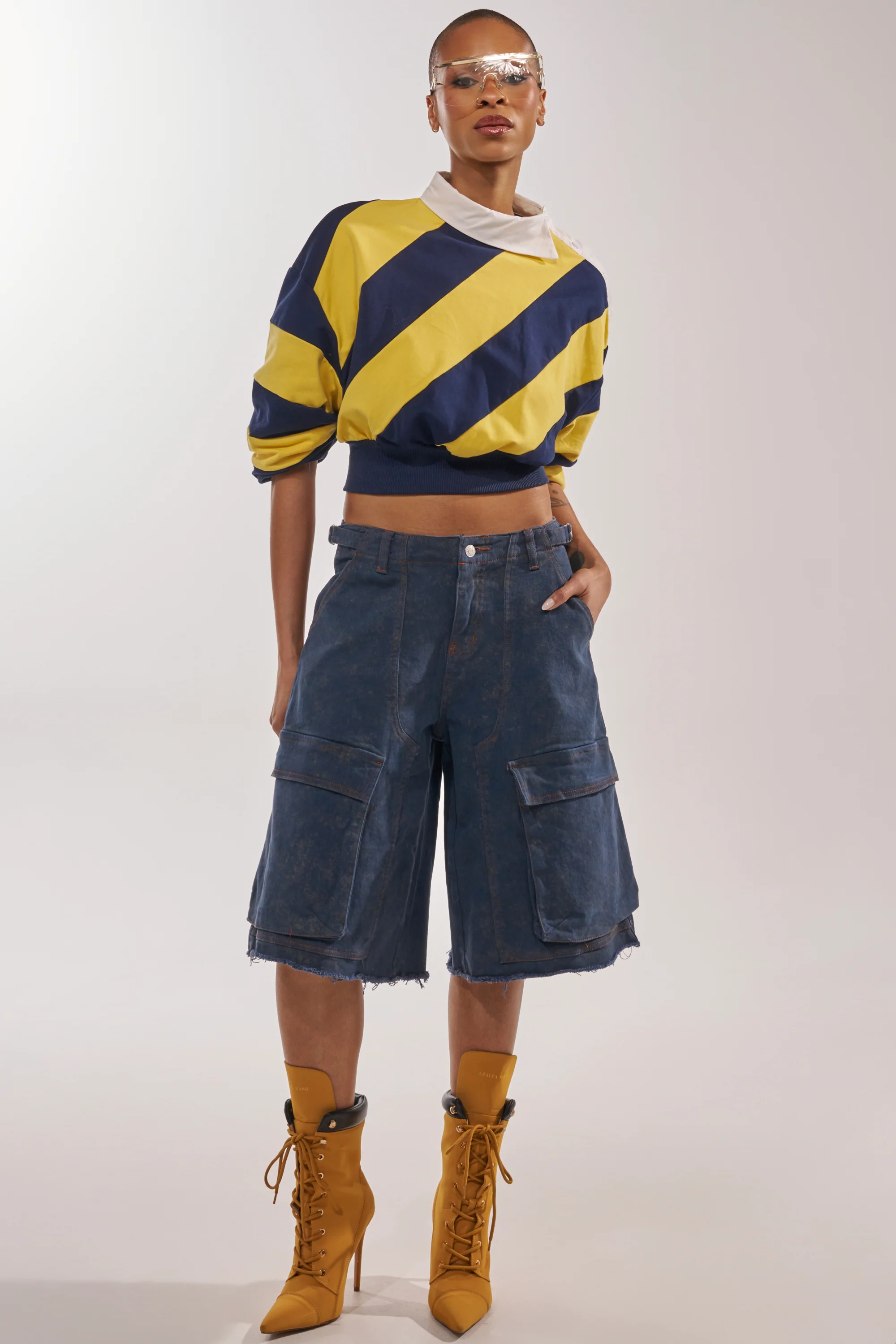 JULIANA STRIPE SWEATSHIRT IN YELLOW - Image 5