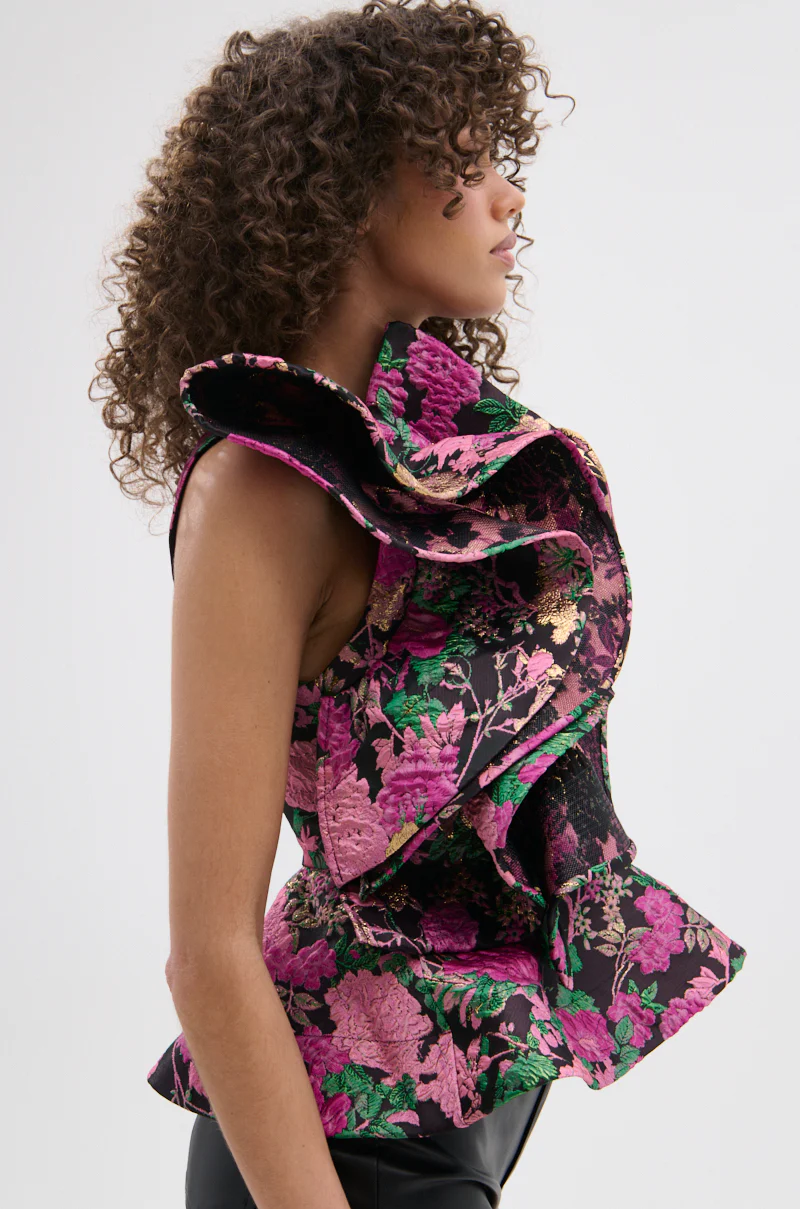 JULIETTE EXAGGERATED RUFFLE BLOUSE - Image 5