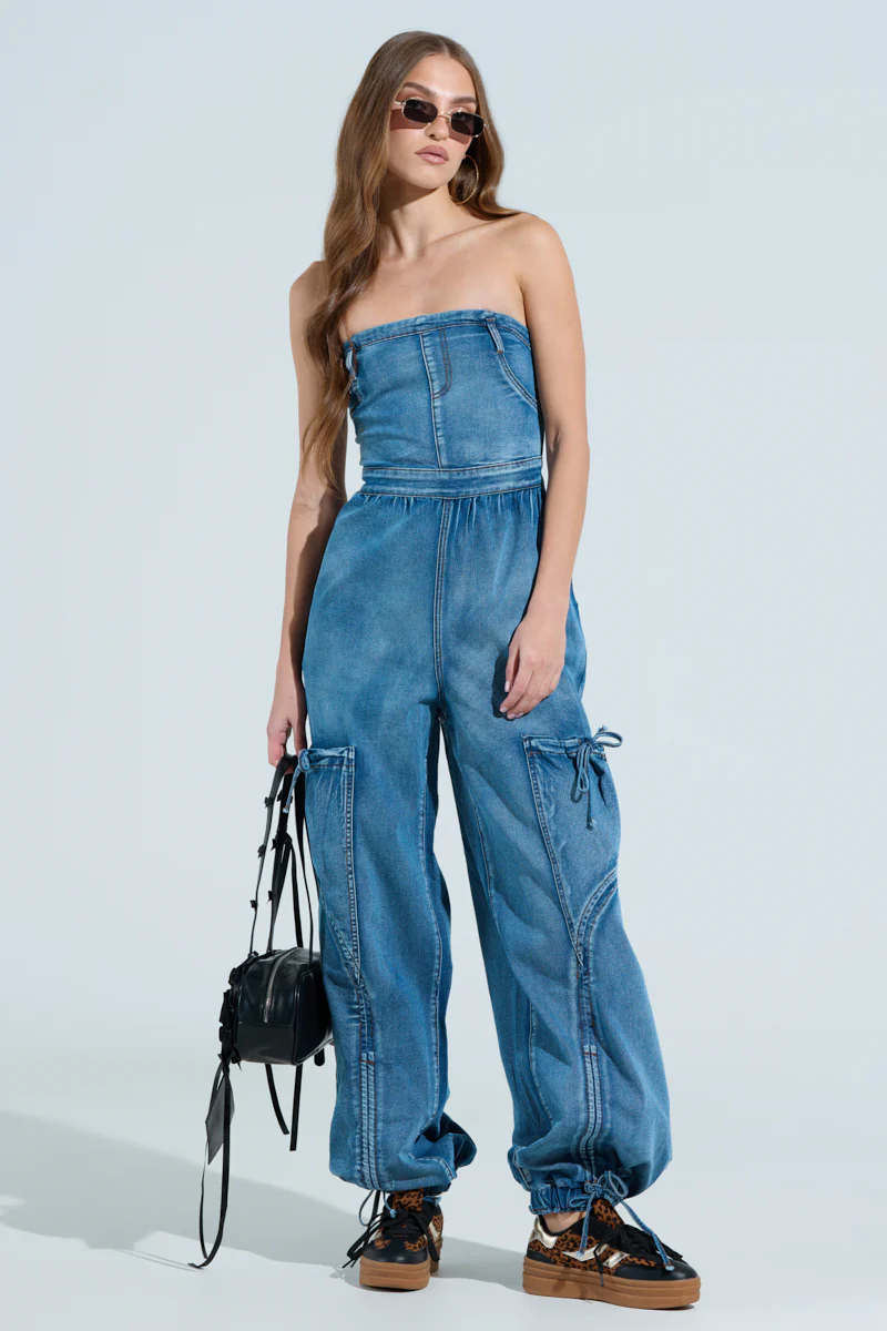 JUMPING AROUND DENIM JUMPSUIT - Image 3