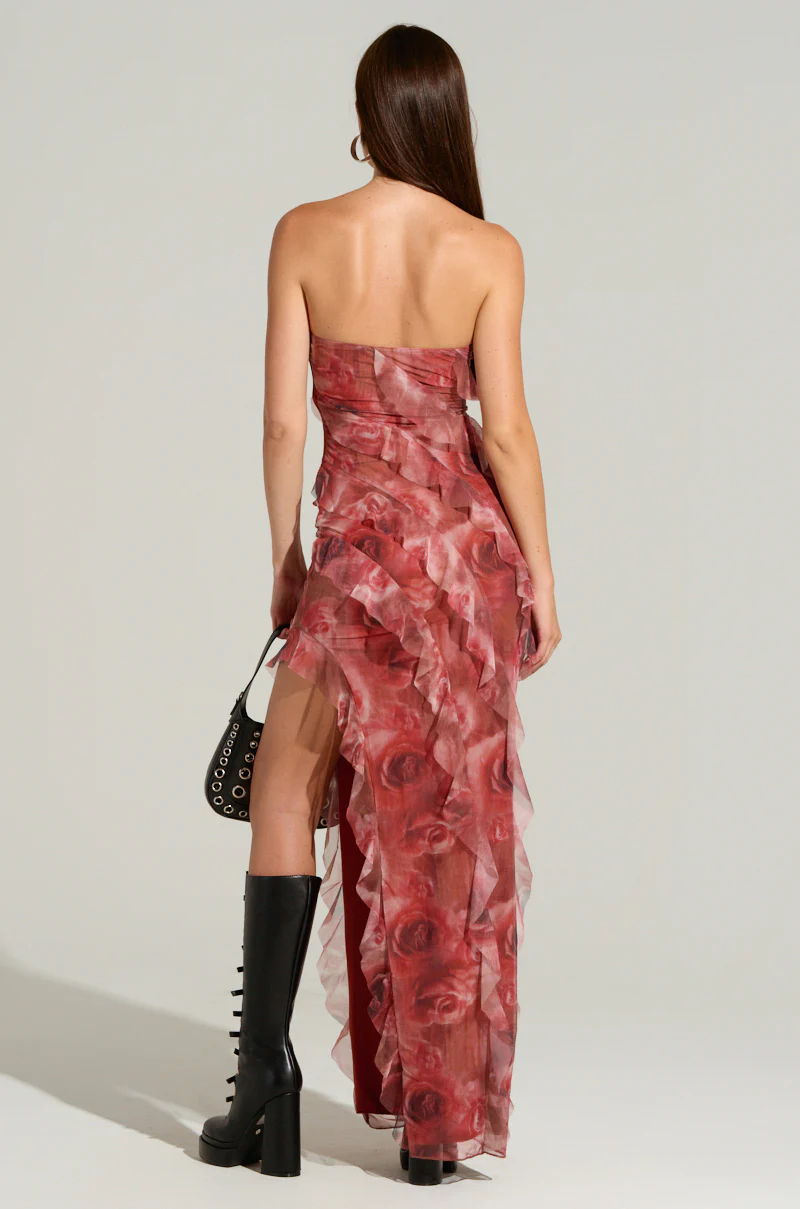 JUST A DREAM FLORAL MESH MAXI DRESS - Image 4