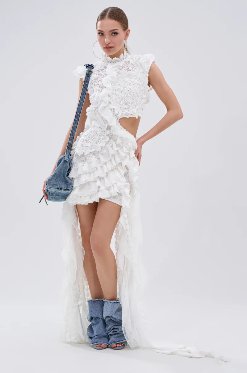 JUST A FEELING RUFFLE MINI DRESS - Image 3