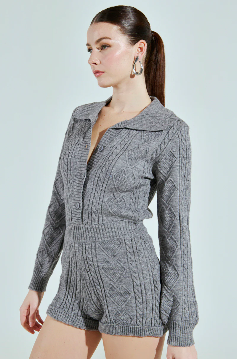 JUST ADD A HEEL KNIT ROMPER - Image 2