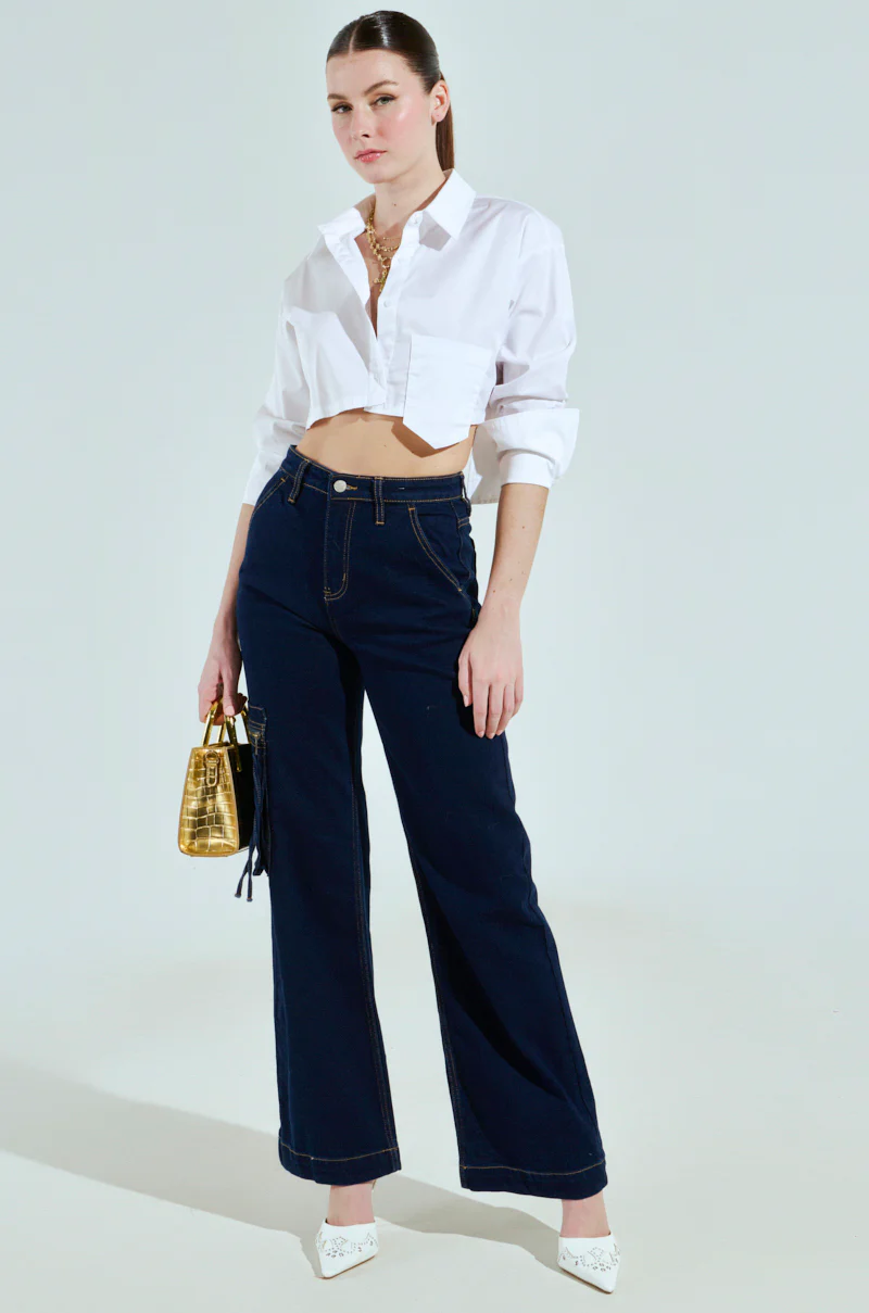 JUST ROCK WITH IT CARGO DENIM PANT - Image 7