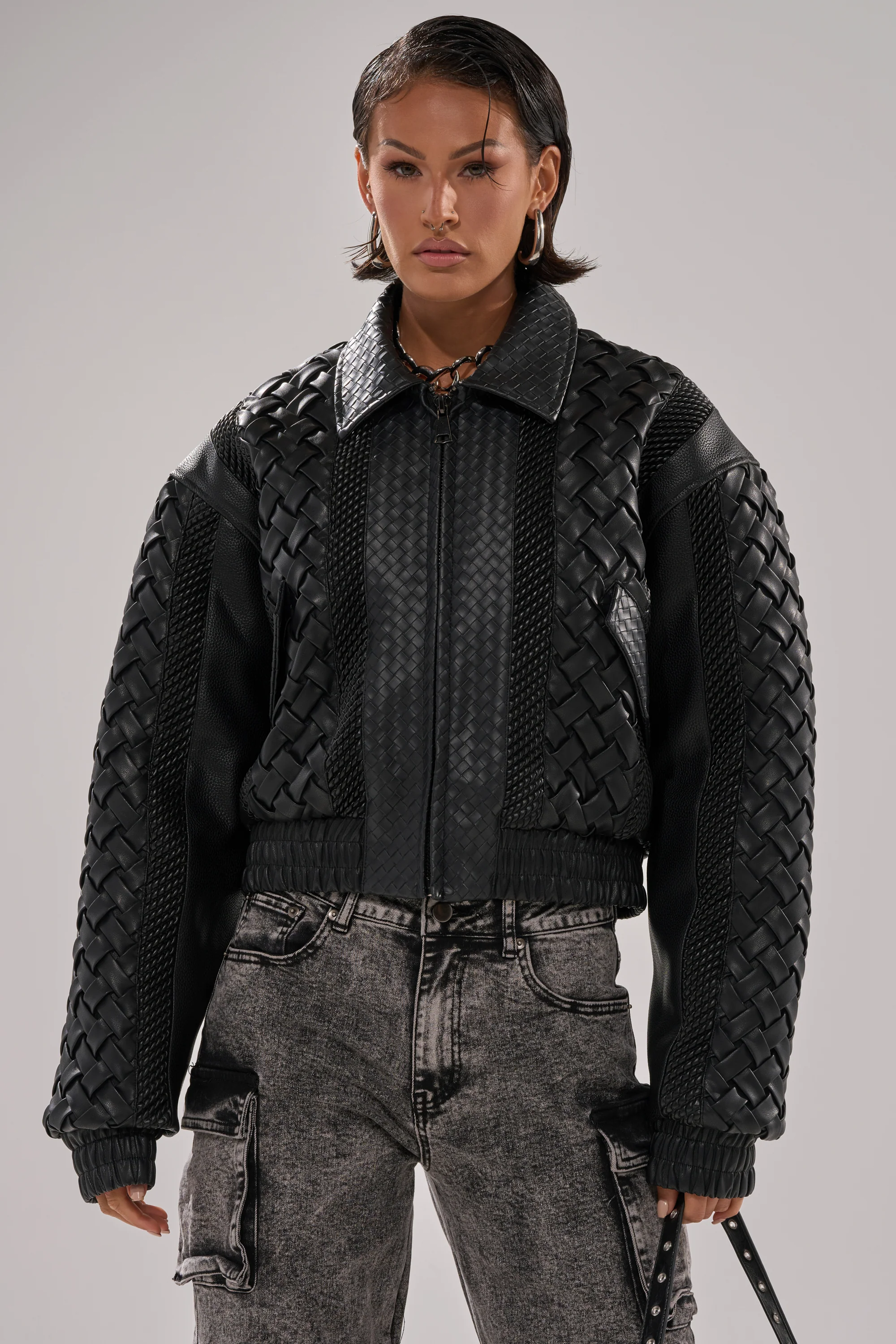 KEEP IT LOWKEY PATCHWORK BOMBER - Image 5