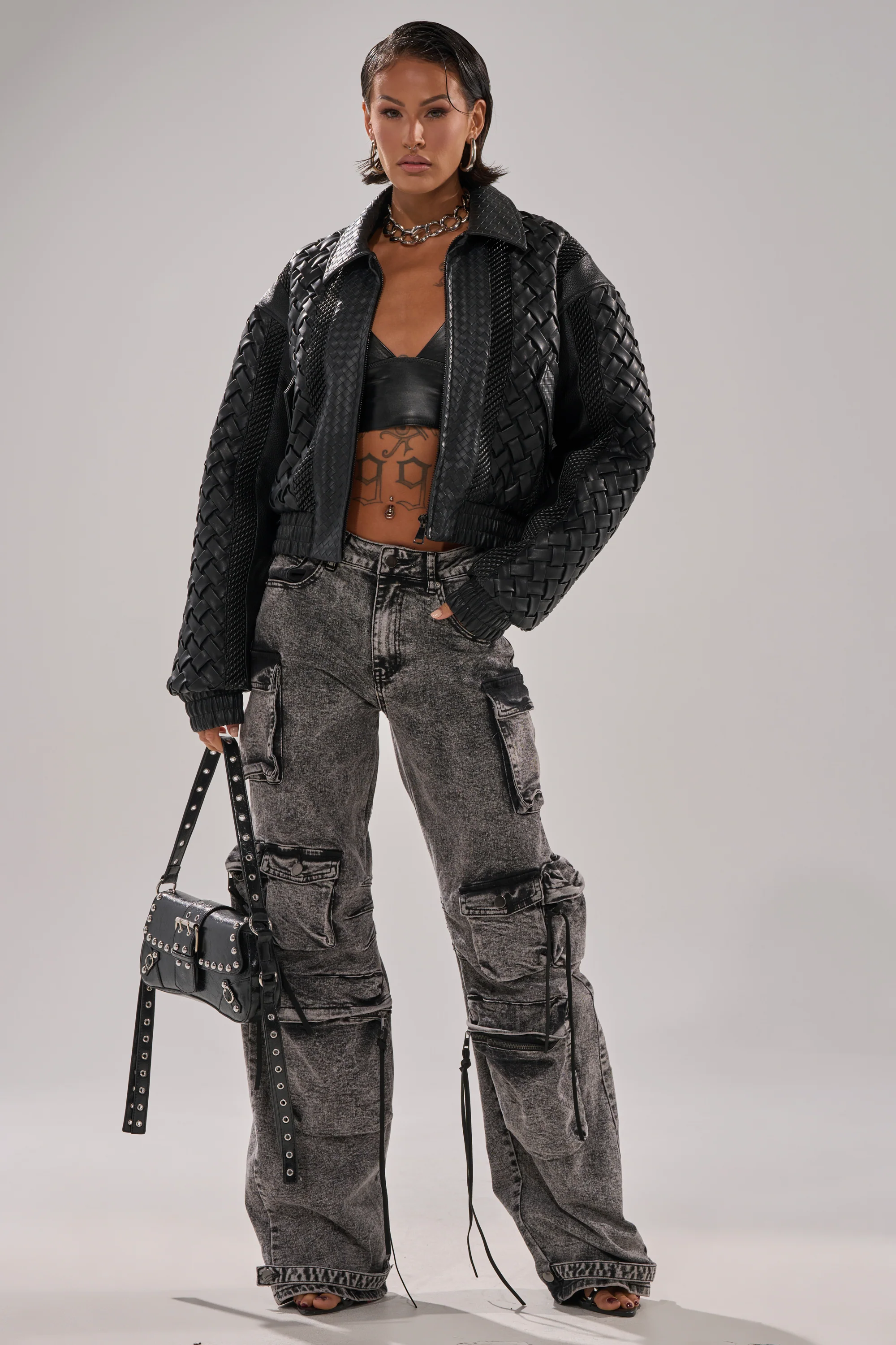 KEEP IT LOWKEY PATCHWORK BOMBER - Image 8