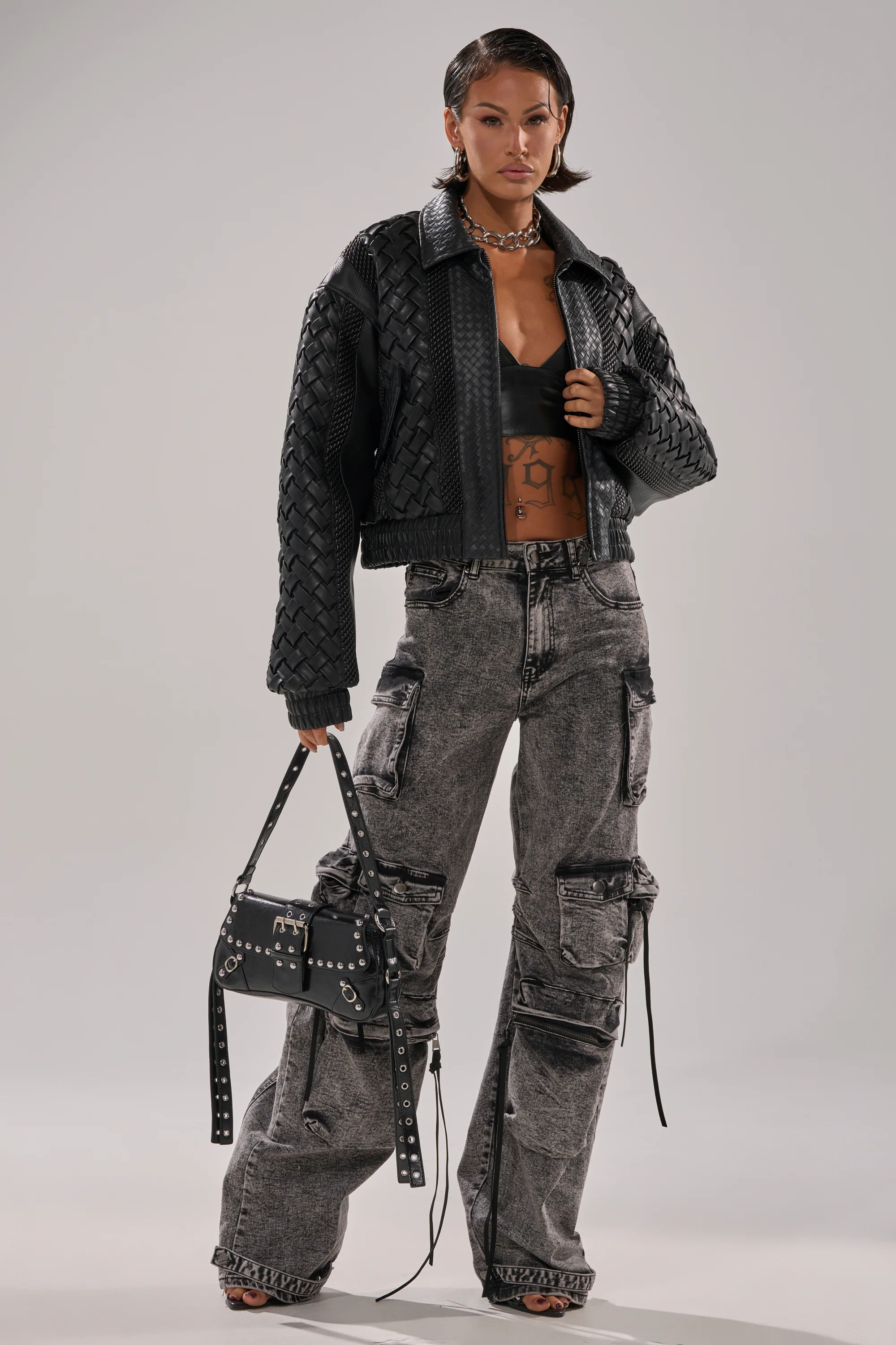 KEEP IT LOWKEY PATCHWORK BOMBER - Image 9