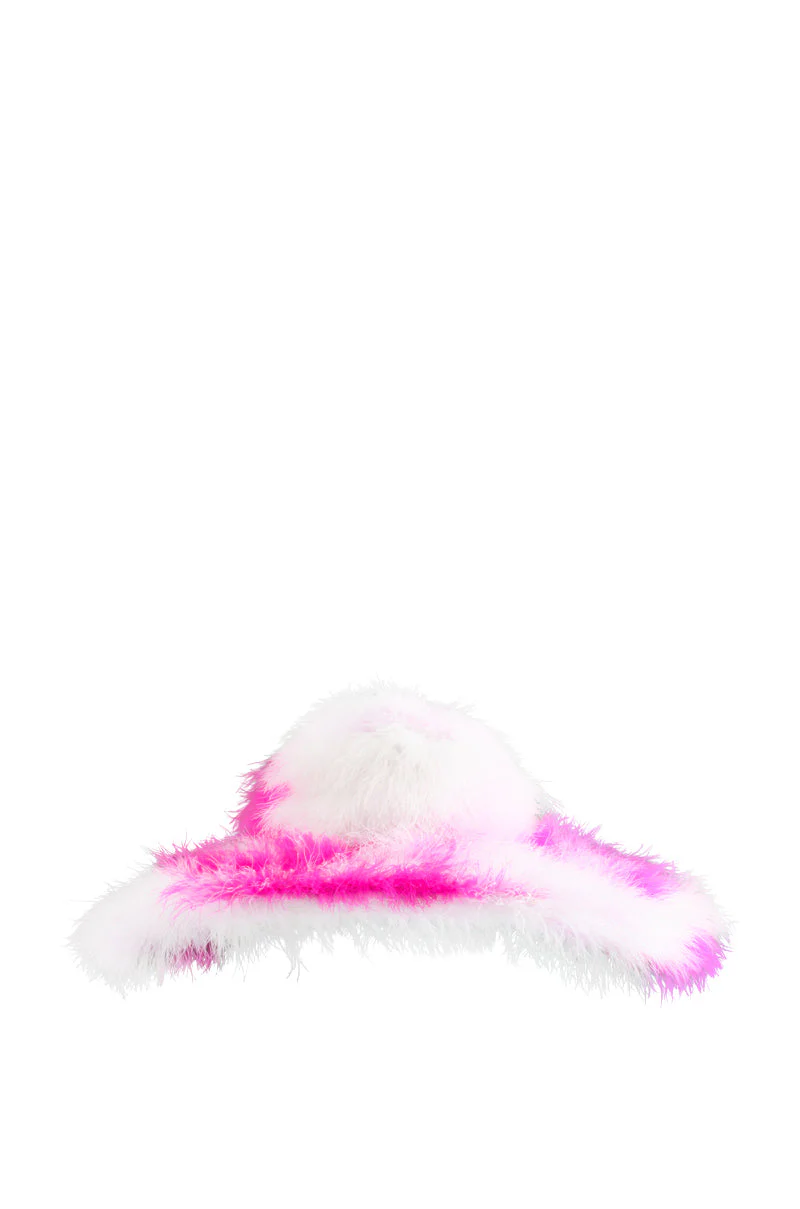 KEKE GENUINE FEATHER WIDE BRIM HAT - Image 2