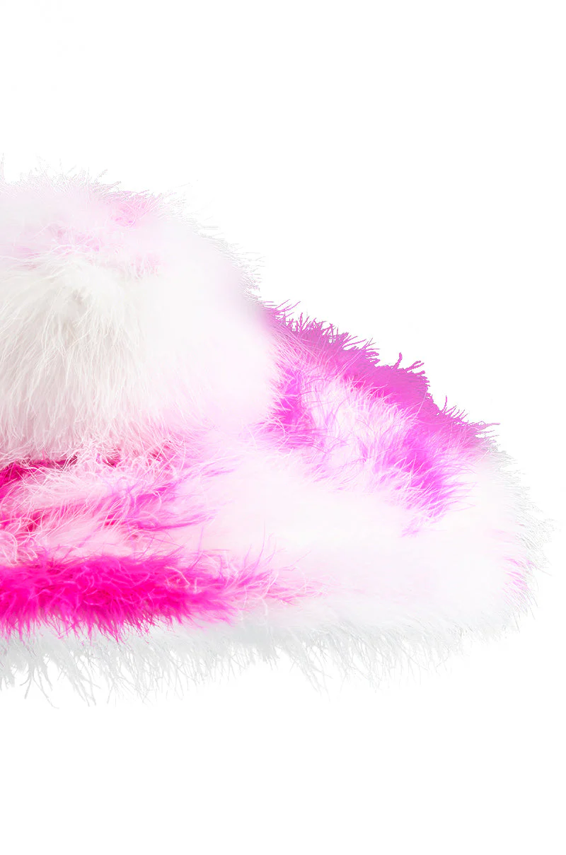 KEKE GENUINE FEATHER WIDE BRIM HAT - Image 3