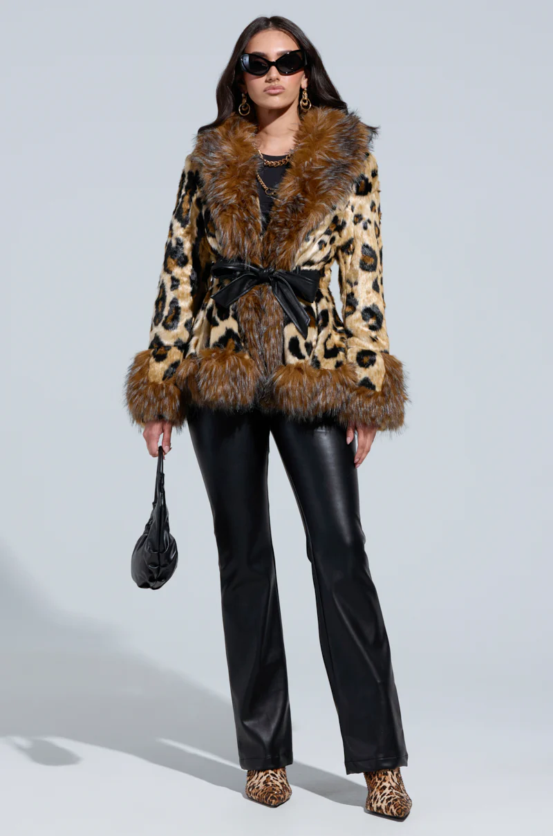 KENZY PEPLUM FAUX FUR JACKET - Image 5
