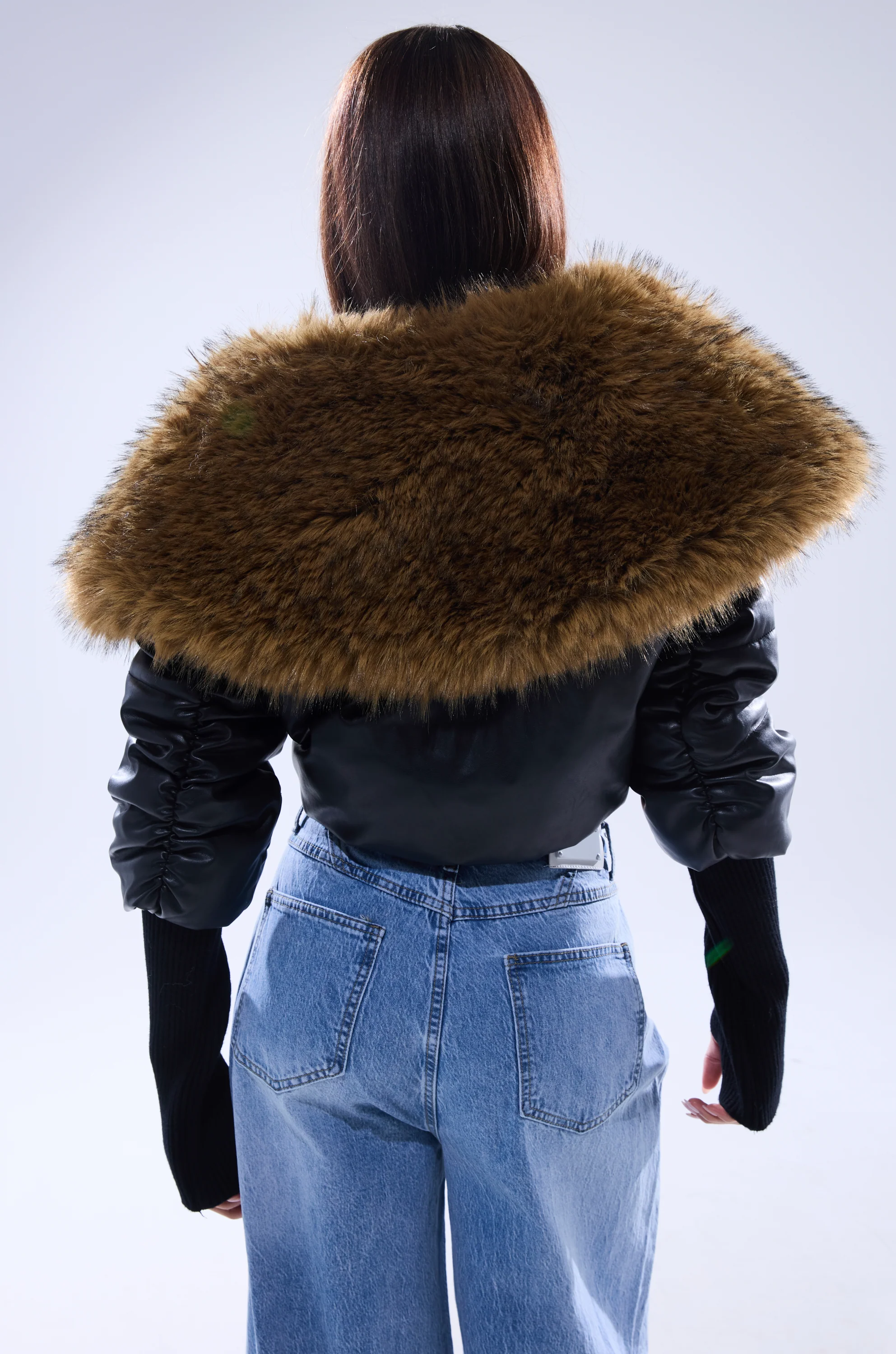 KICKBACK FUR TRIM BOMBER - Image 7