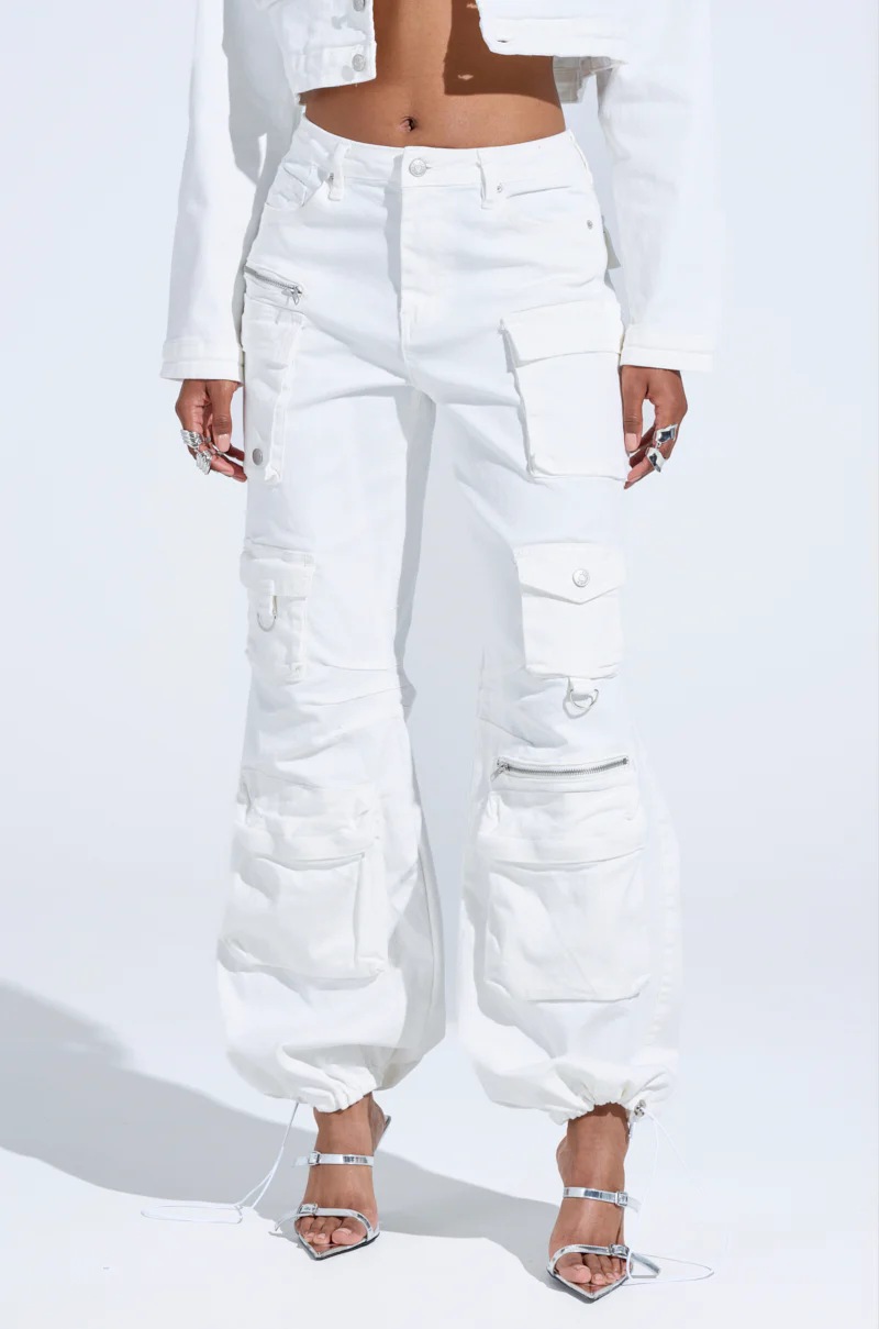 KYLIE CARGO DENIM PANTS - Image 3
