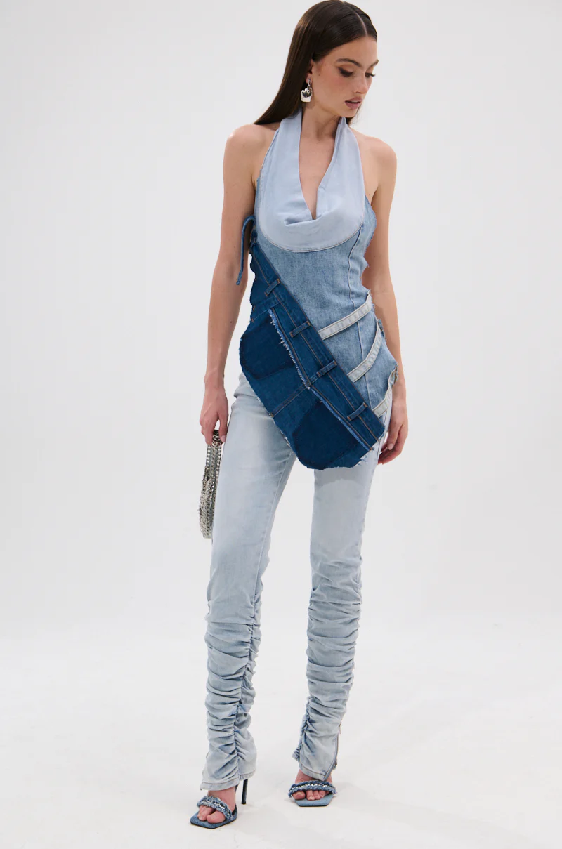LACE IT UP SKINNY DENIM PANT - Image 6