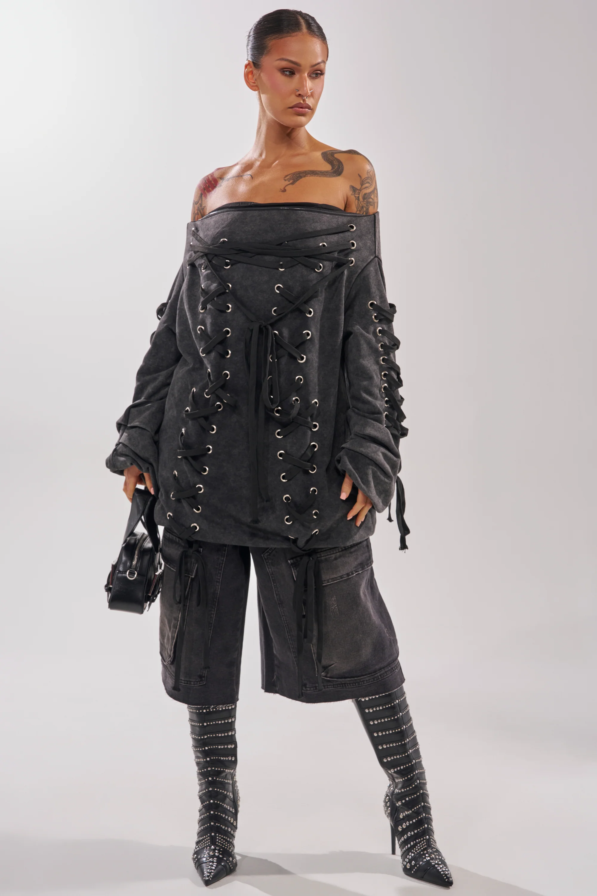 LACED UP FOR GOOD MINI DRESS - Image 6
