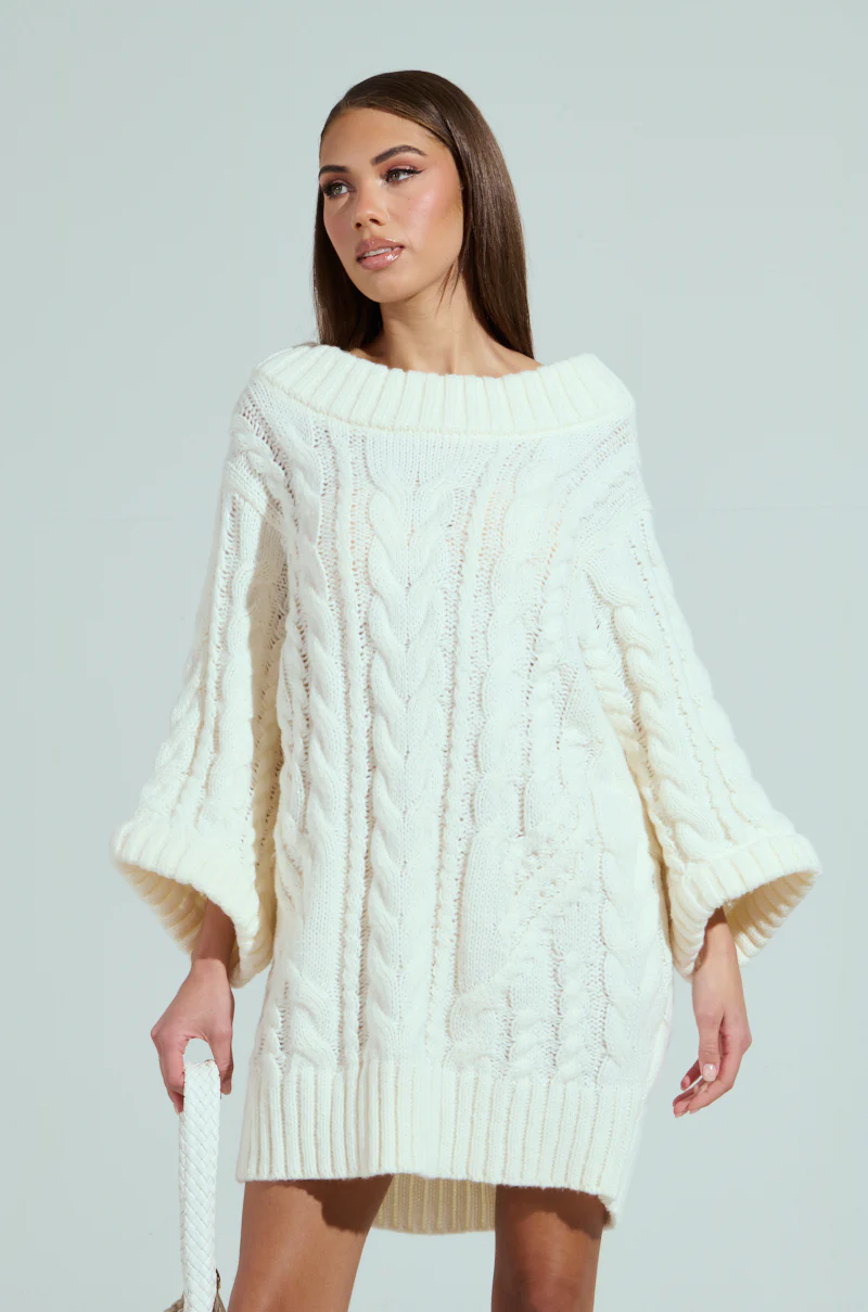 LALA LOVE YOU SWEATER DRESS