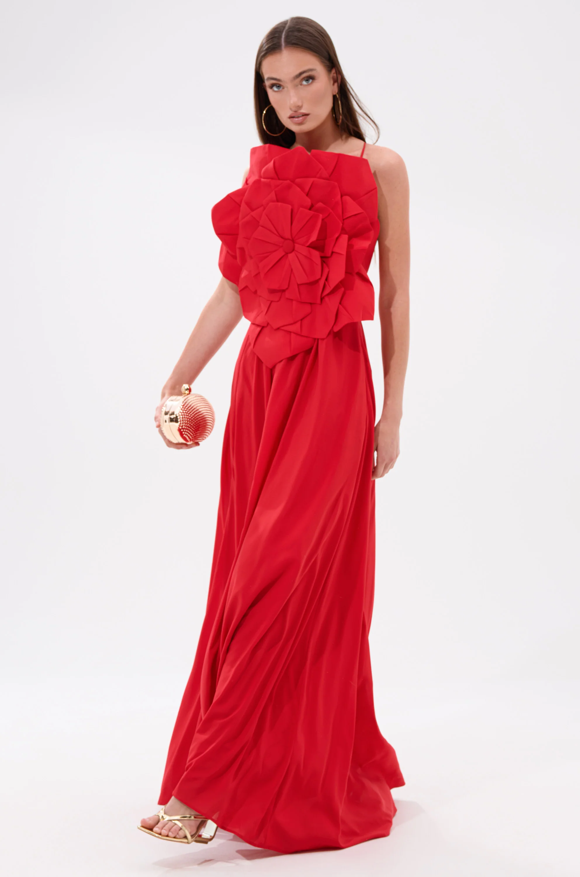 LANIE MAXI DRESS WITH FLOWER APPLIQUE - Image 2