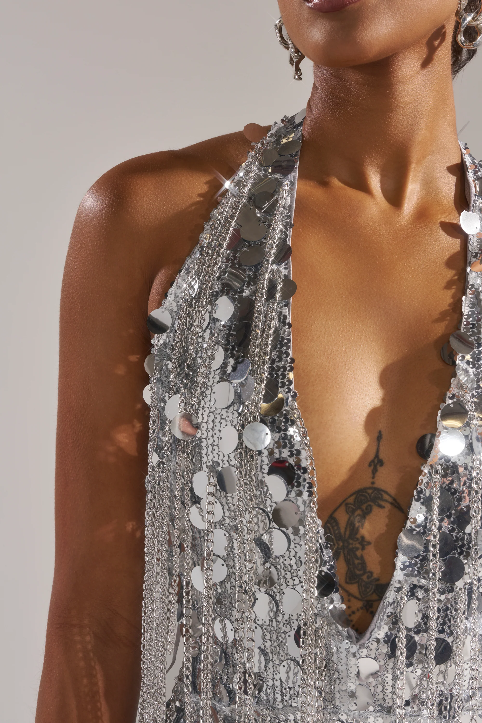 LATE NIGHT AT THE DISCO SEQUIN MINI DRESS - Image 9