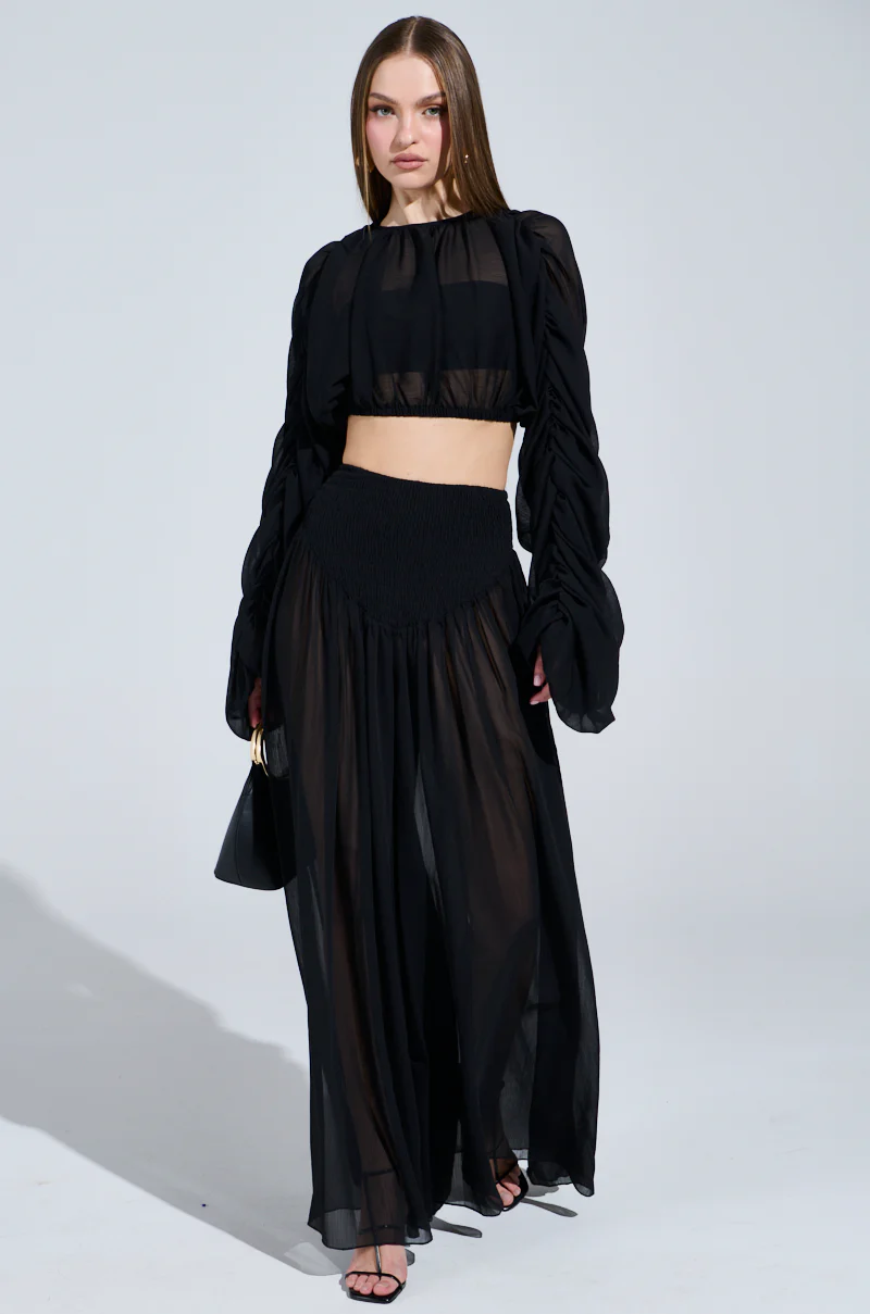 LAURA RUCHED CROPPED BLOUSE - Image 7