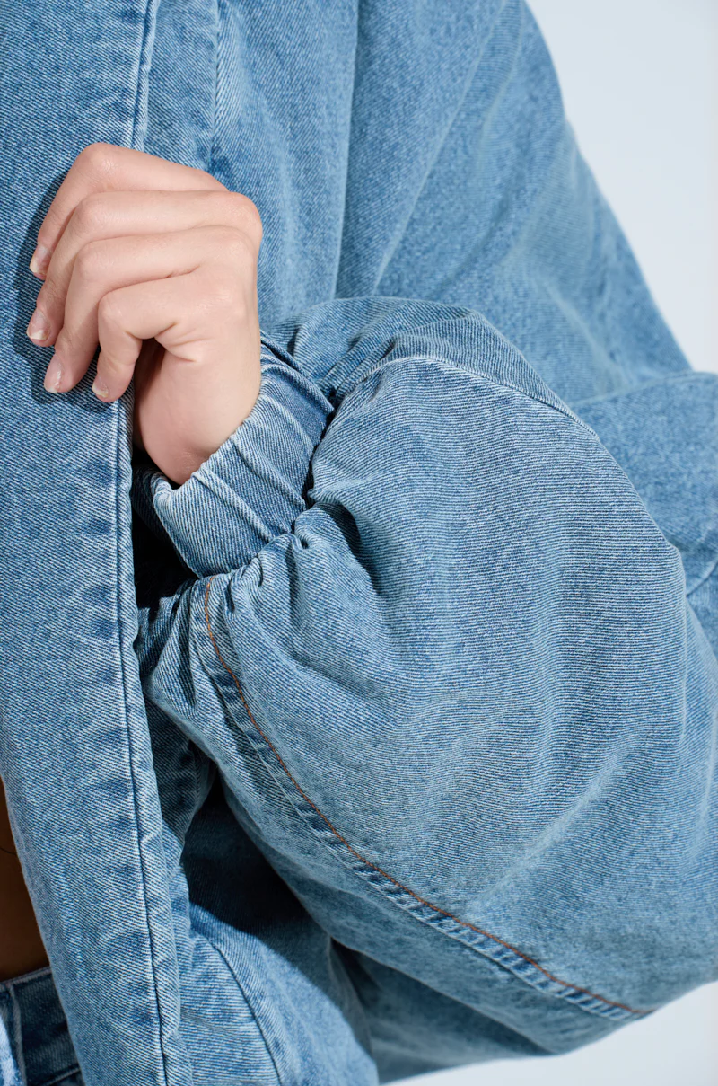 LAY UP AND CHILL DENIM COCOON COAT - Image 6
