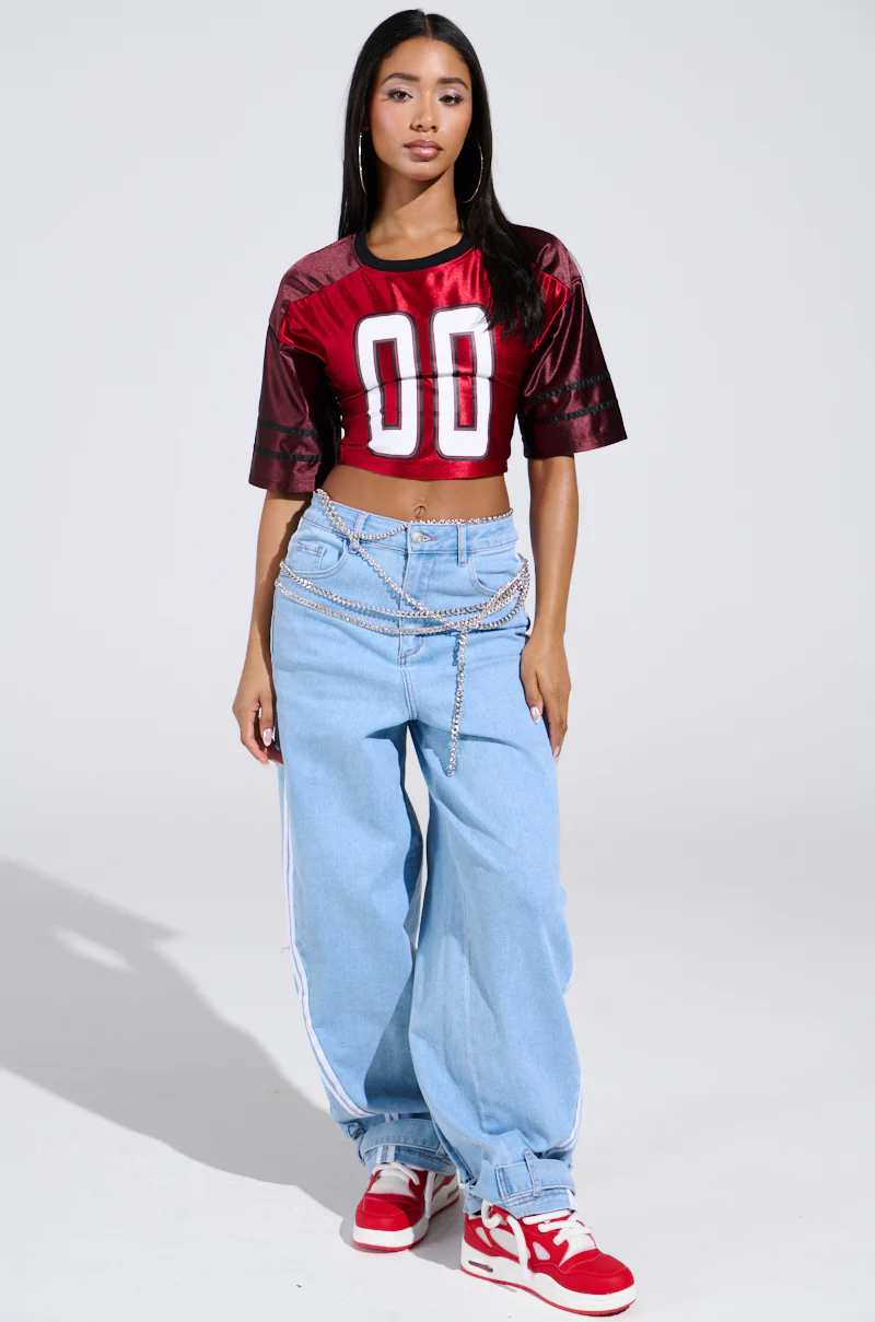 LEAVE IT ON THE TRACK RELAXED LEG DENIM PANTS - Image 7