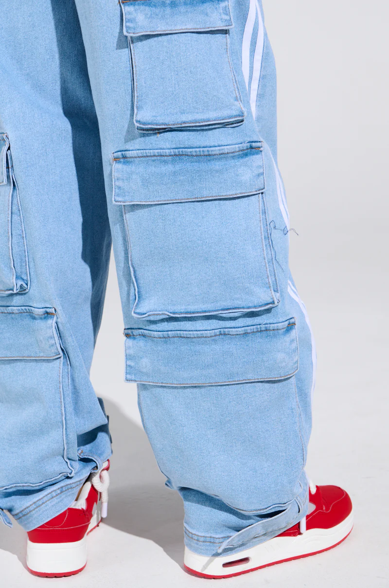 LEAVE IT ON THE TRACK RELAXED LEG DENIM PANTS - Image 9