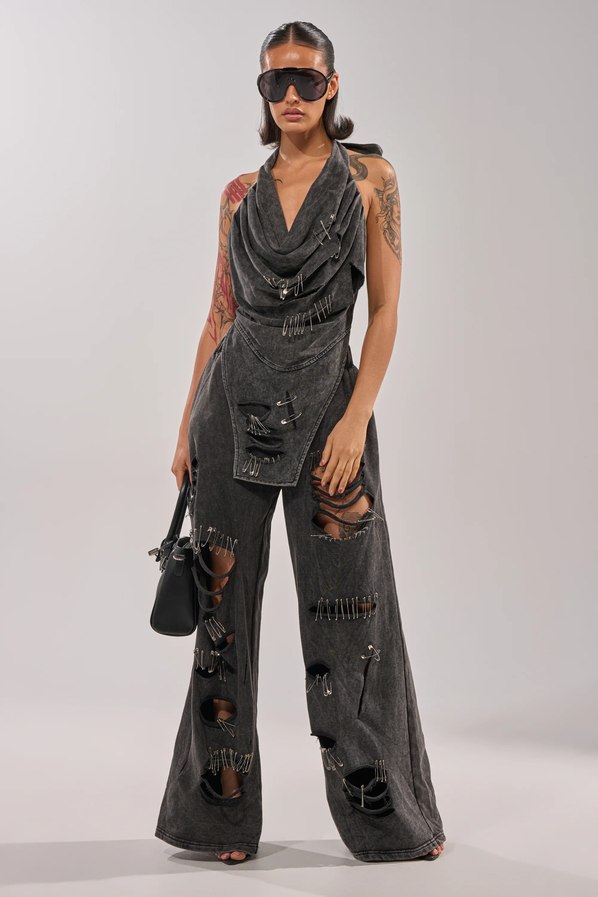 LEILA DISTRESSED COWL NECK TOP - Image 7