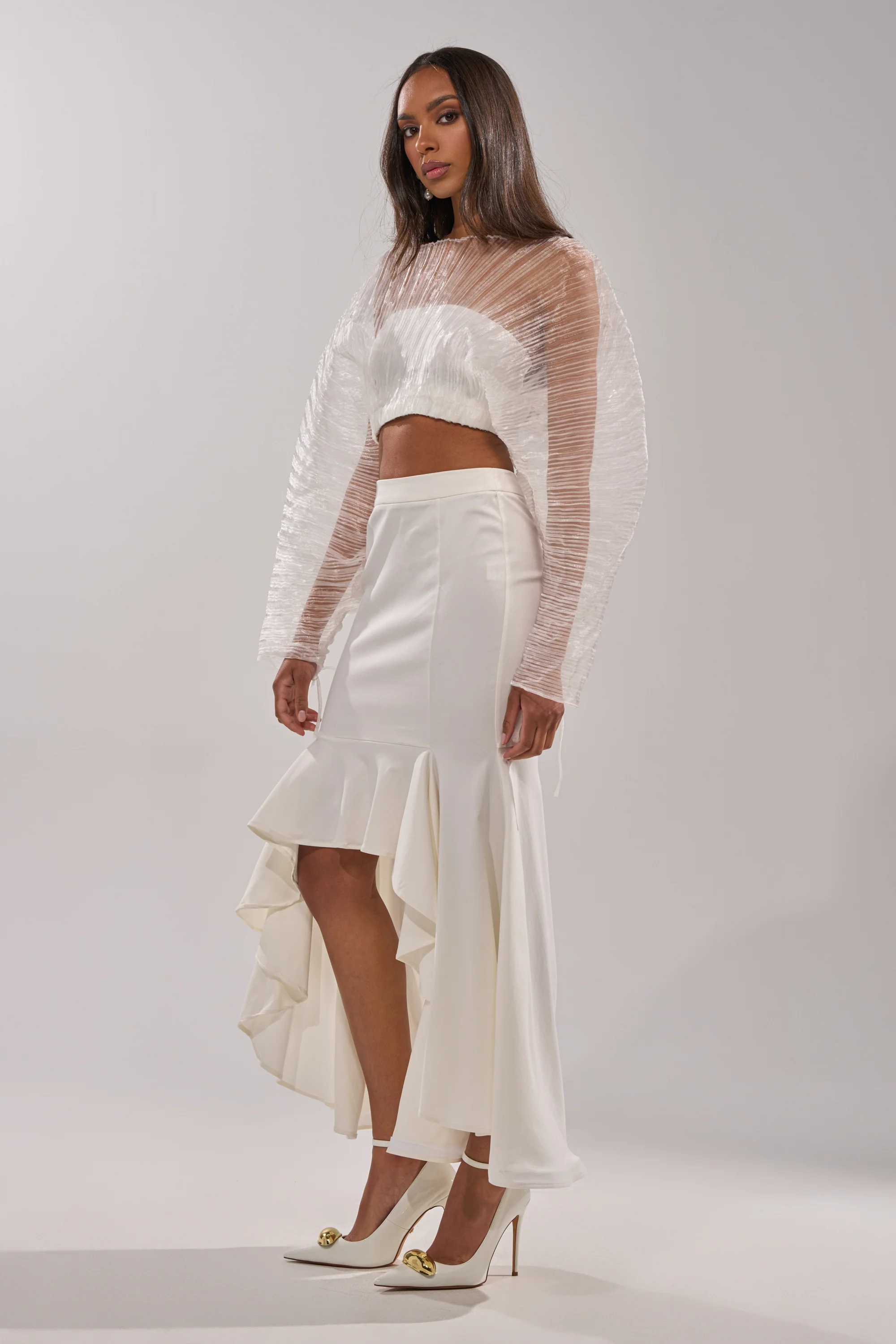 LEMON SATIN MAXI SKIRT - Image 6