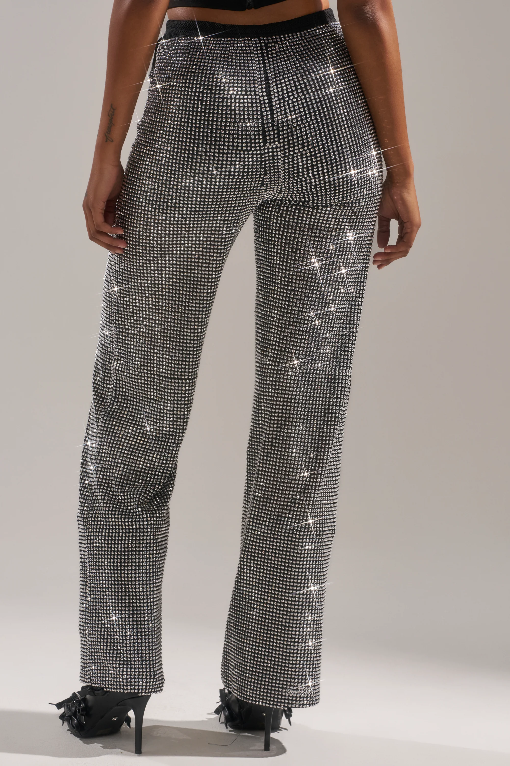 LET IT GO RHINESTONE WIDE LEG PANT - Image 6
