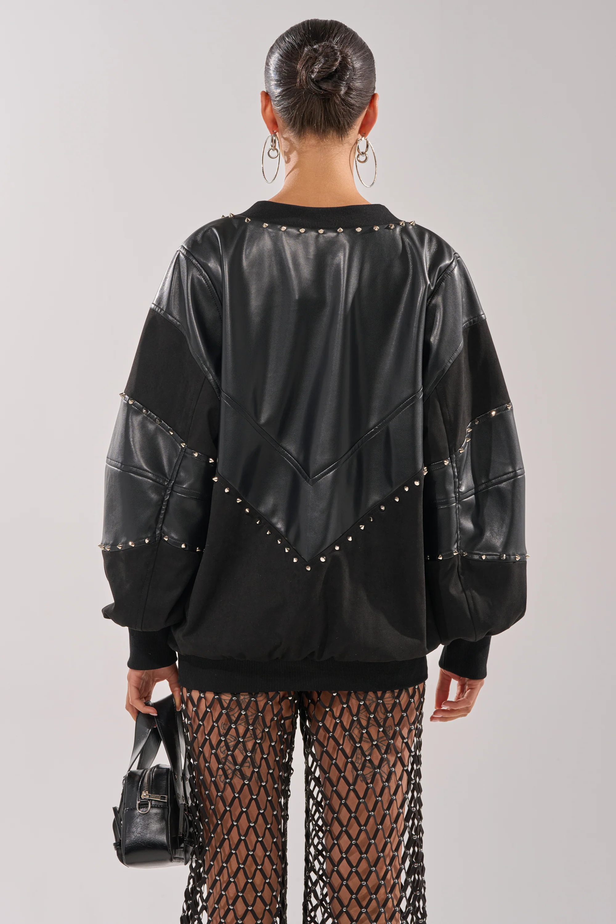 LETS DO THIS FAUX LEATHER SWEATSHIRT - Image 6