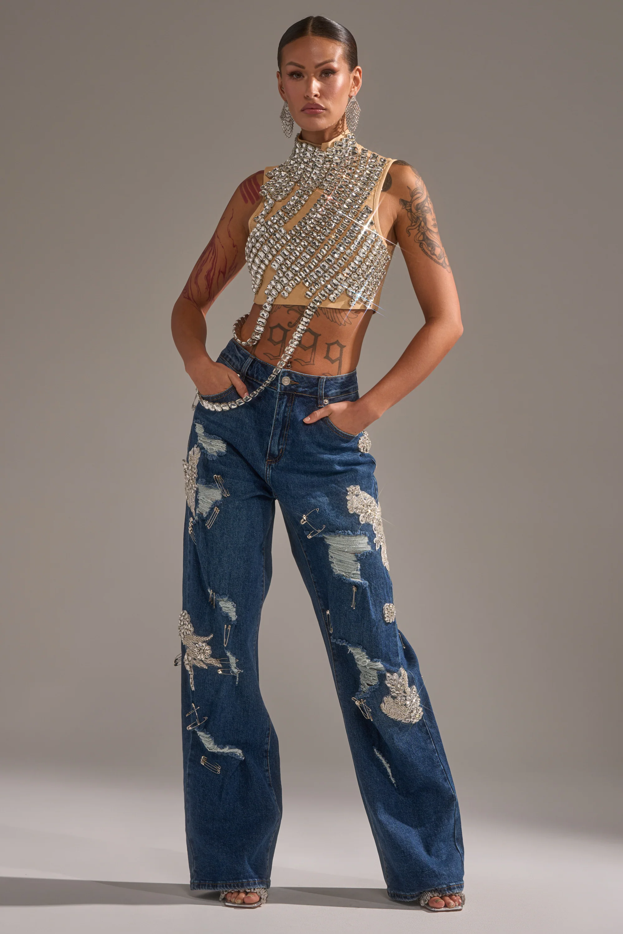 LETS GO BABY DISTRESSED DENIM - Image 2