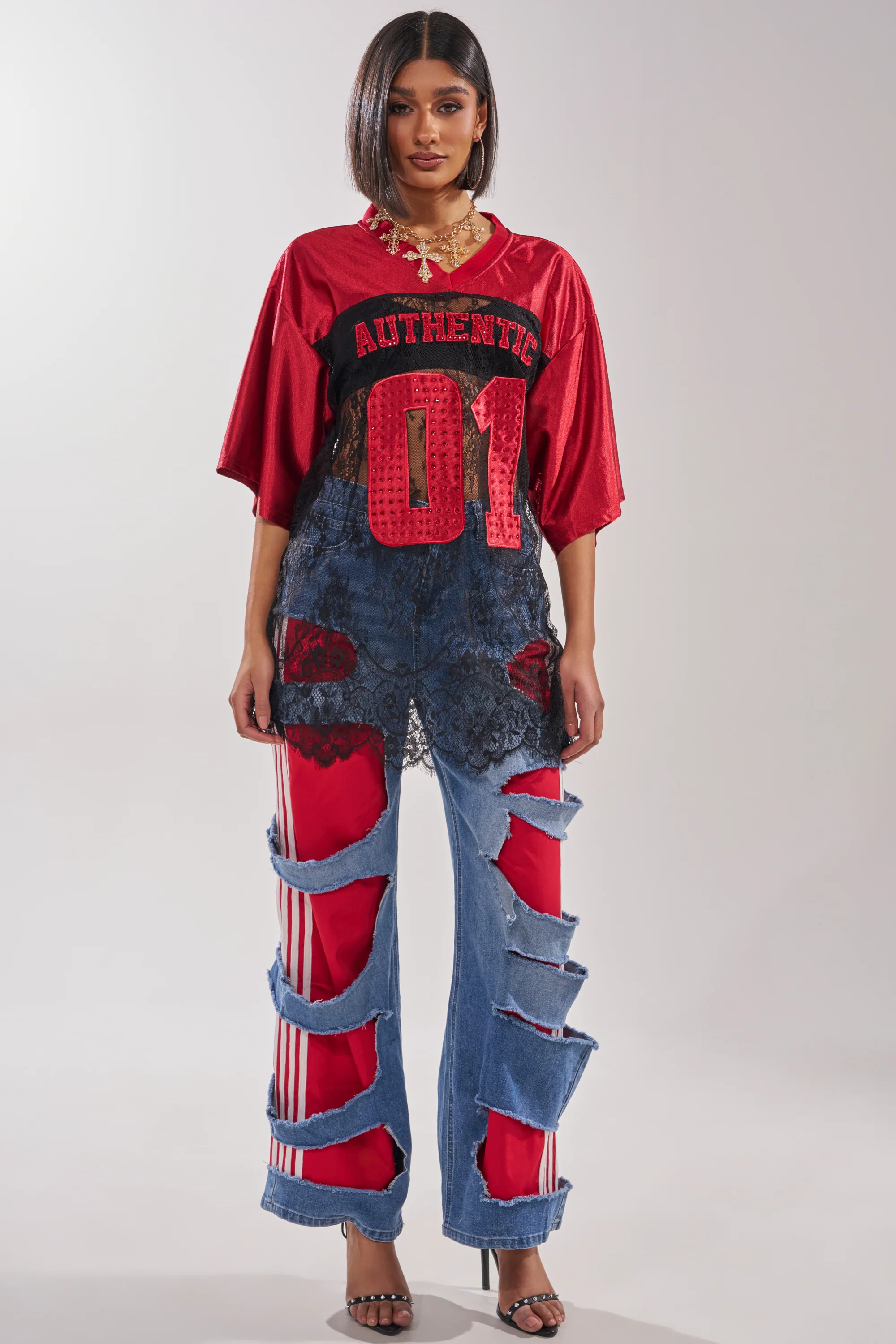 LEXIE LOW RISE DENIM TRACK PANT - Image 6