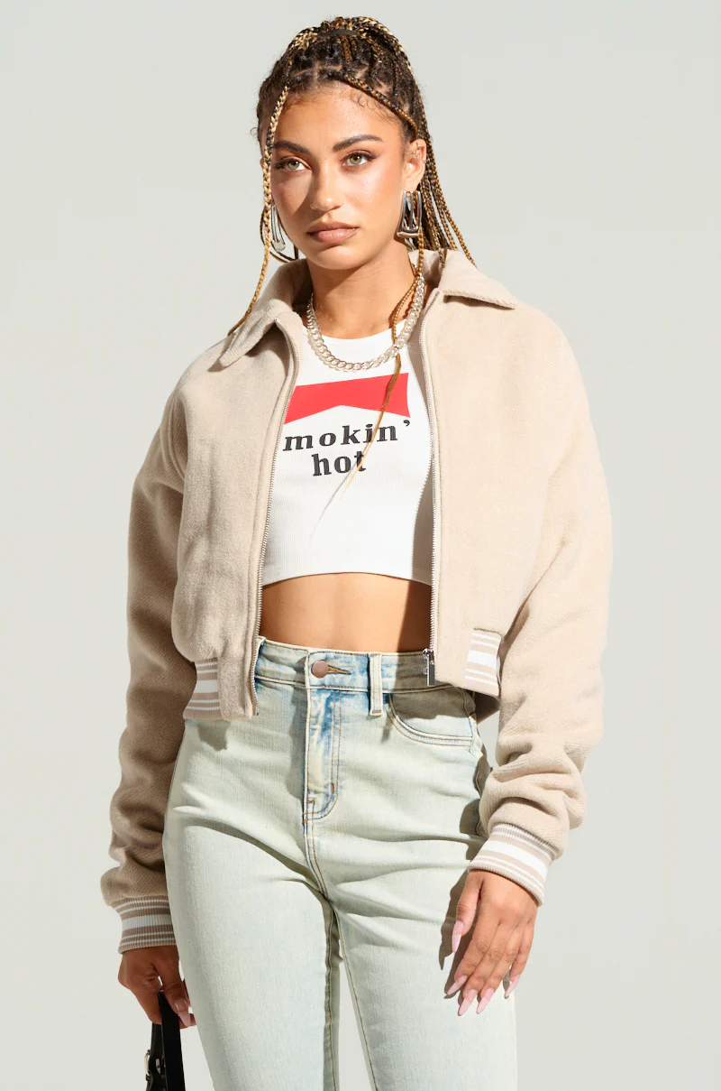 LIA WOVEN BOMBER - Image 2