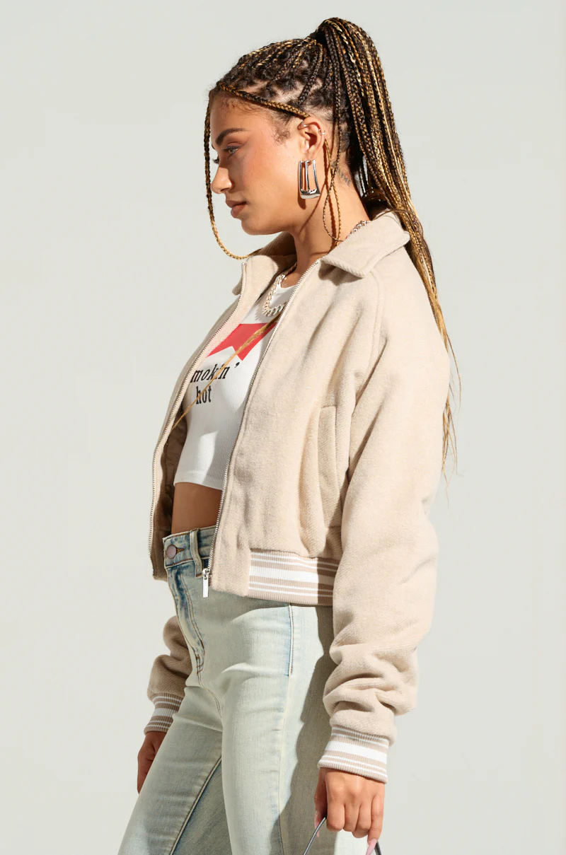 LIA WOVEN BOMBER - Image 4