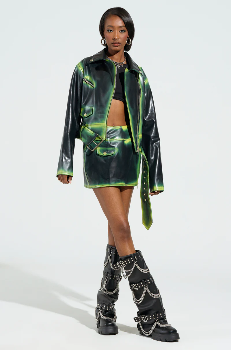 LIGHTS OUT PAINTED SEAM MINI SKIRT - Image 8