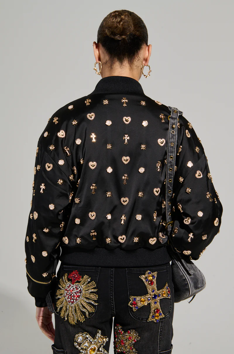 LIKE A CHARM EMBELLISHED BOMBER - Image 4