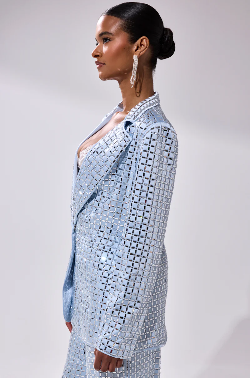 LILA EMBELLISHED SATIN BLAZER - Image 4
