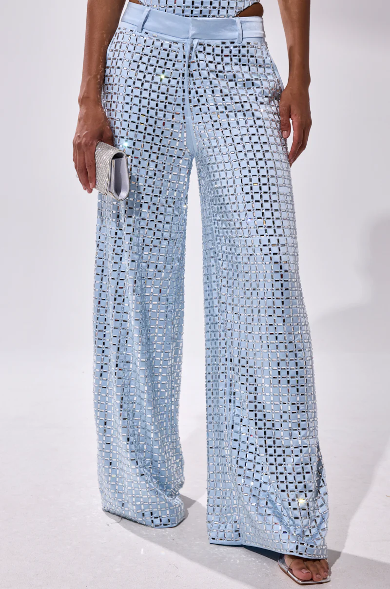 LILA EMBELLISHED SATIN TROUSER - Image 2
