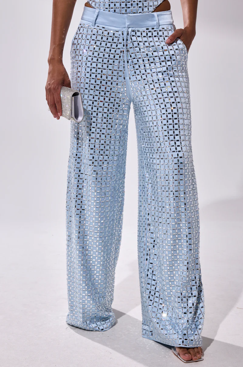 LILA EMBELLISHED SATIN TROUSER - Image 3