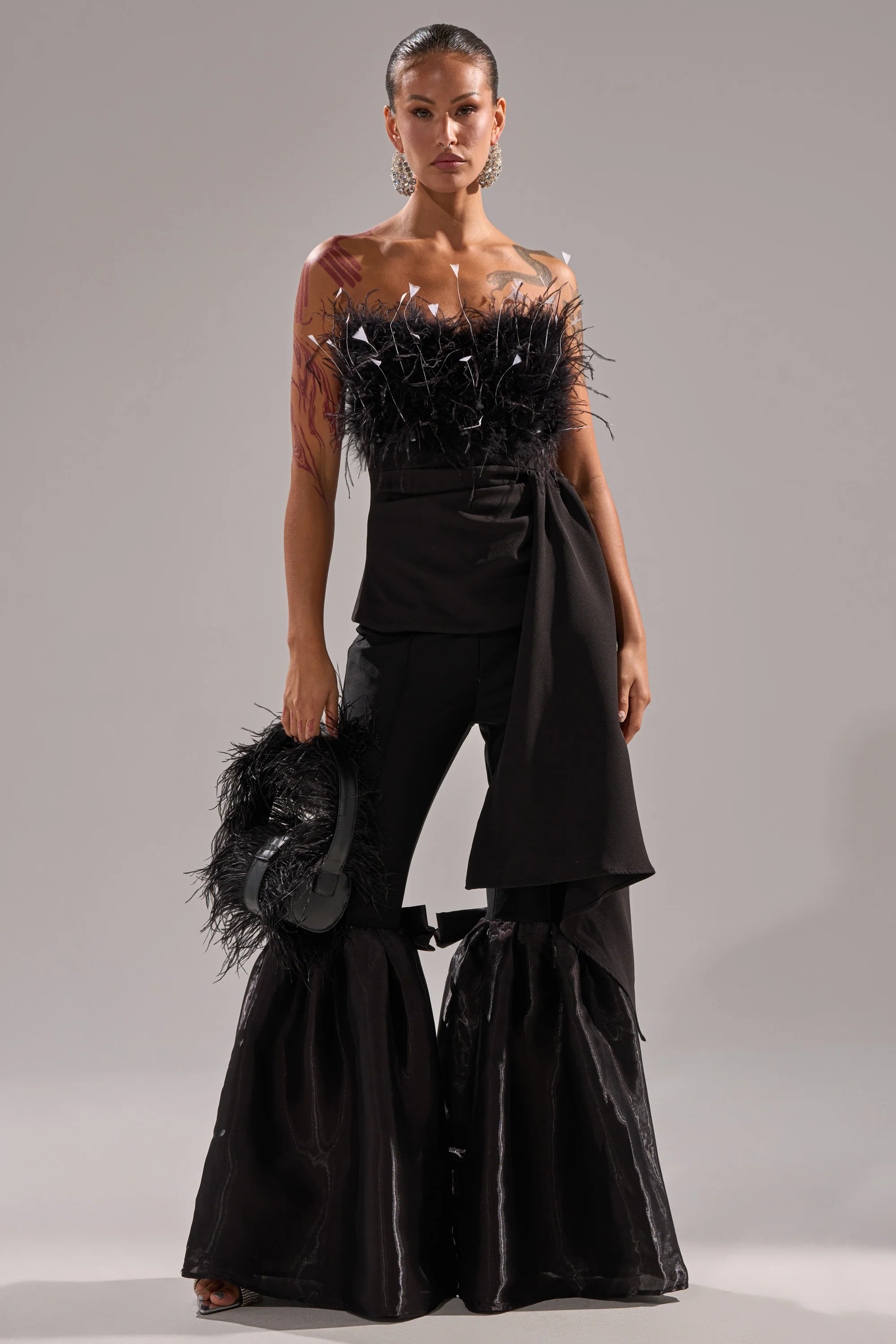 LILY TROUSER WITH BOW IN BLACK - Image 6